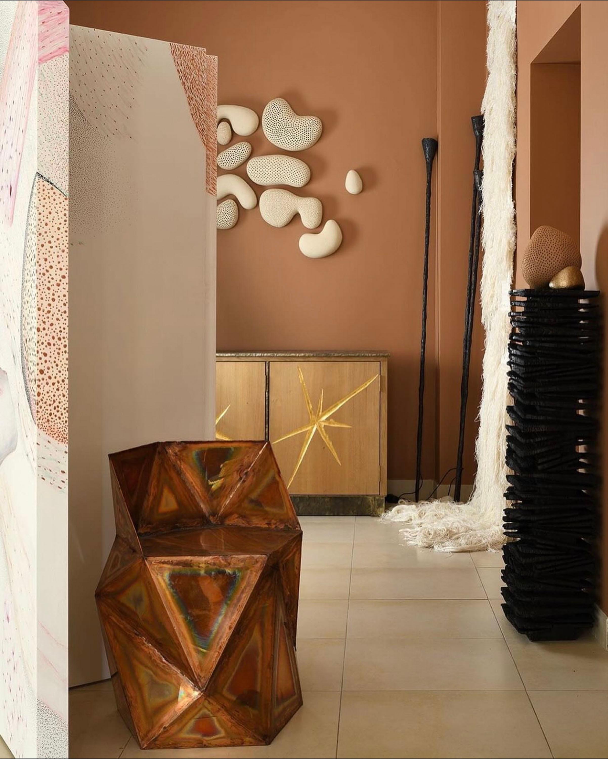 Rook Chair in Welded Mirror-Polished Copper by Julian Mayor In New Condition For Sale In Geneve, CH