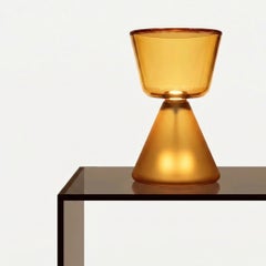 Lampe de table LED Rook par Karim Rashid, verre Murano, fabriqué en Italie