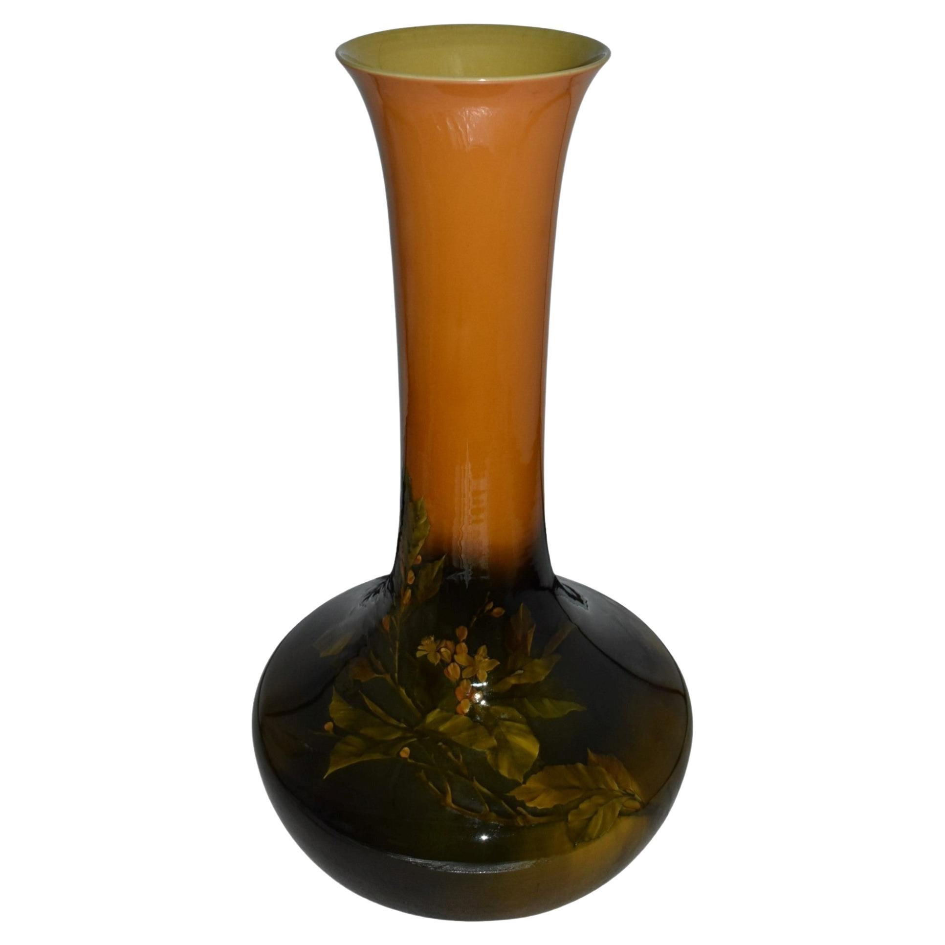 Rookwood 1889 Vintage Art Pottery Hand Painted Ceramic Floor Vase 463A Valentien For Sale