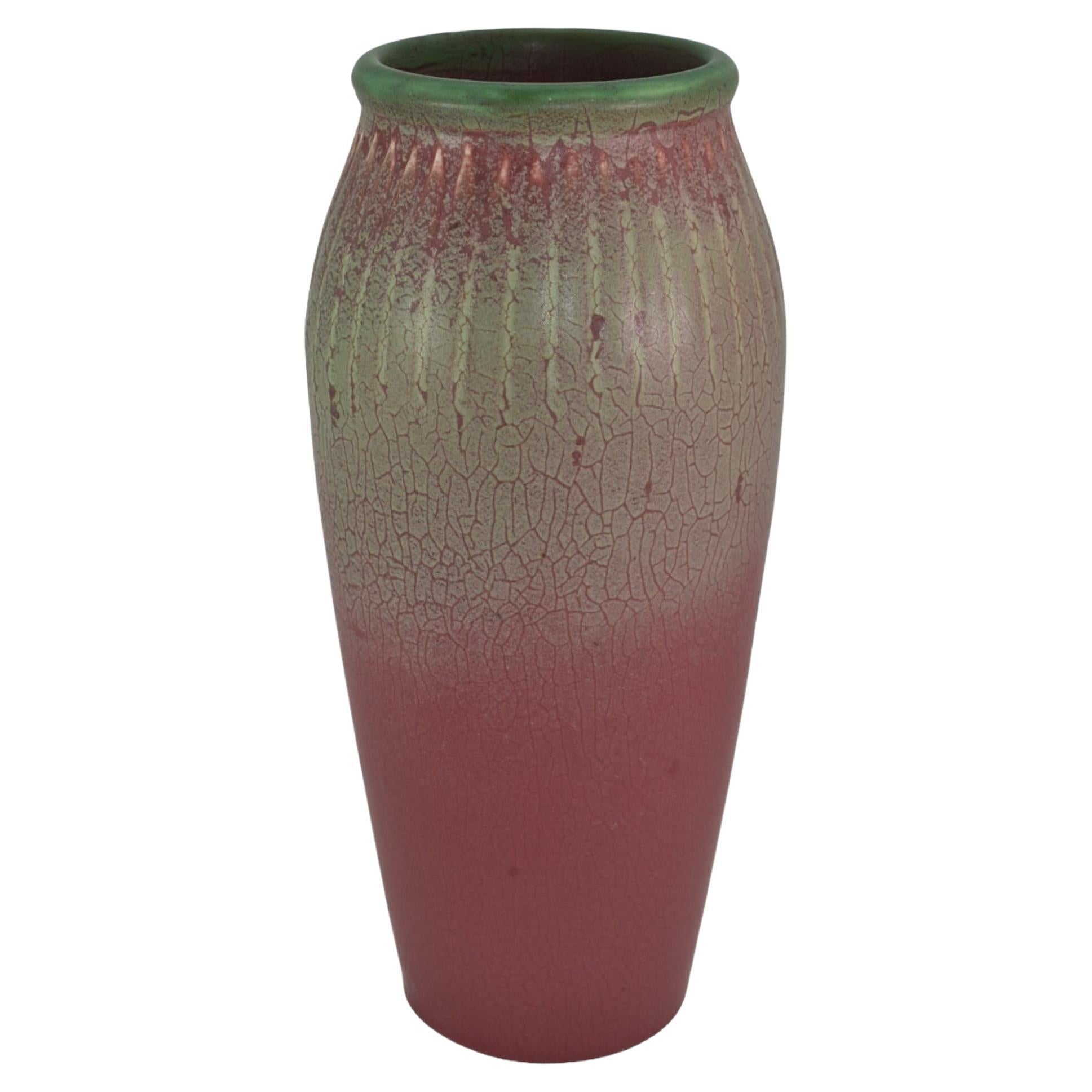 Sea Green Rookwood Style American Arts and Crafts Vase Mounted as a