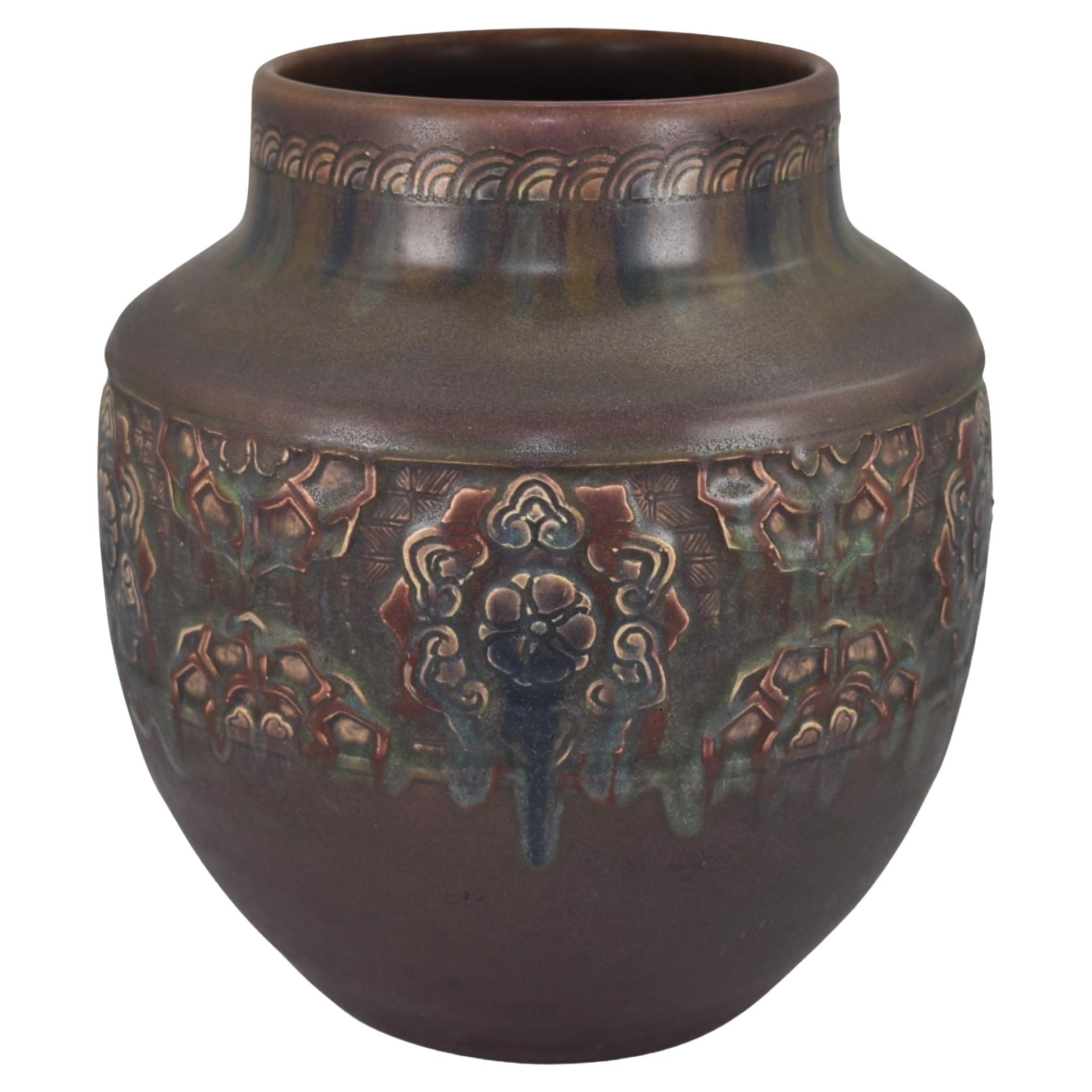Rookwood 1912 Vintage Arts And Crafts Pottery Floral Ombroso Vase 459B Hentschel