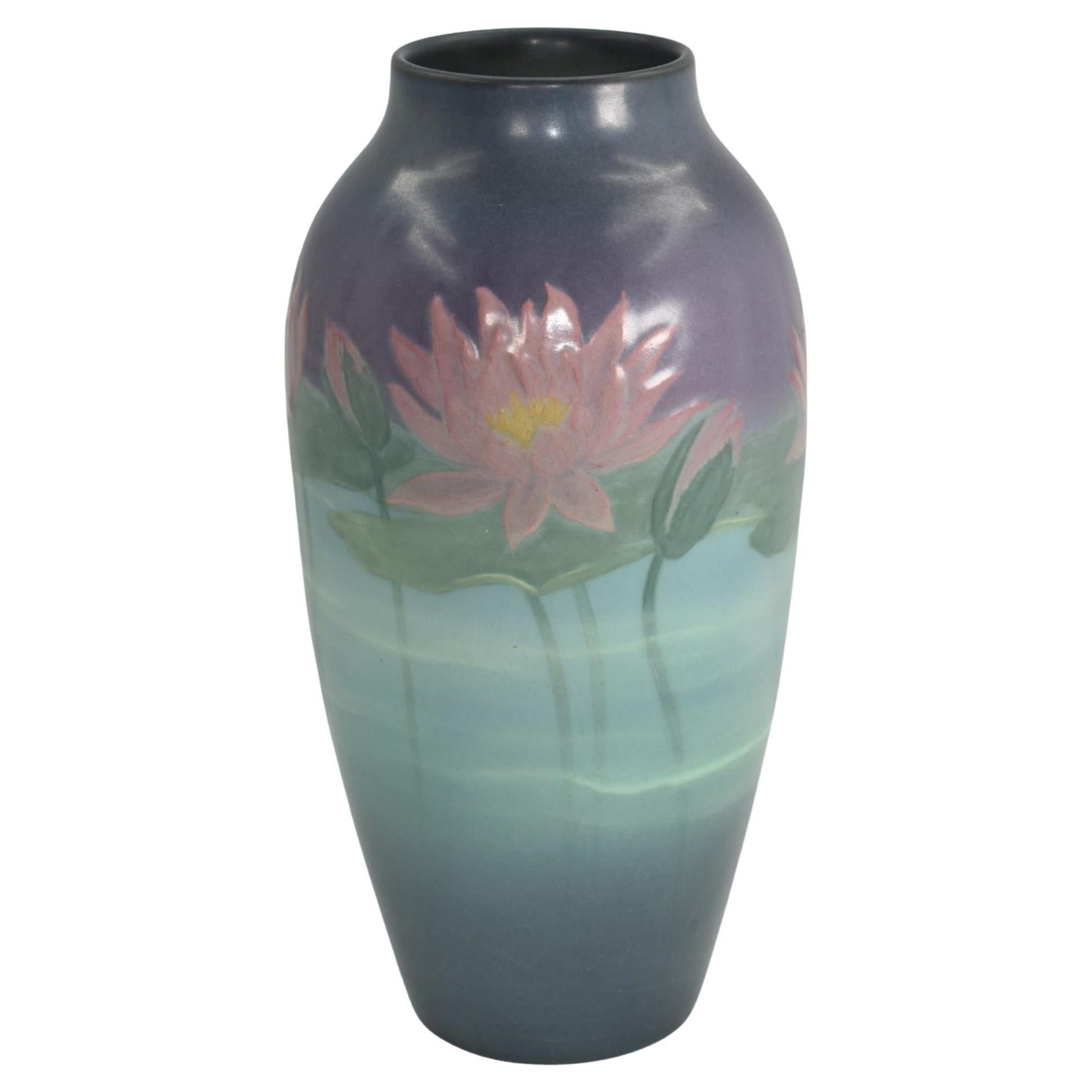 Rookwood 1925 Vintage Arts And Crafts Pottery Ceramic Flower Vase 977 (Hurley)