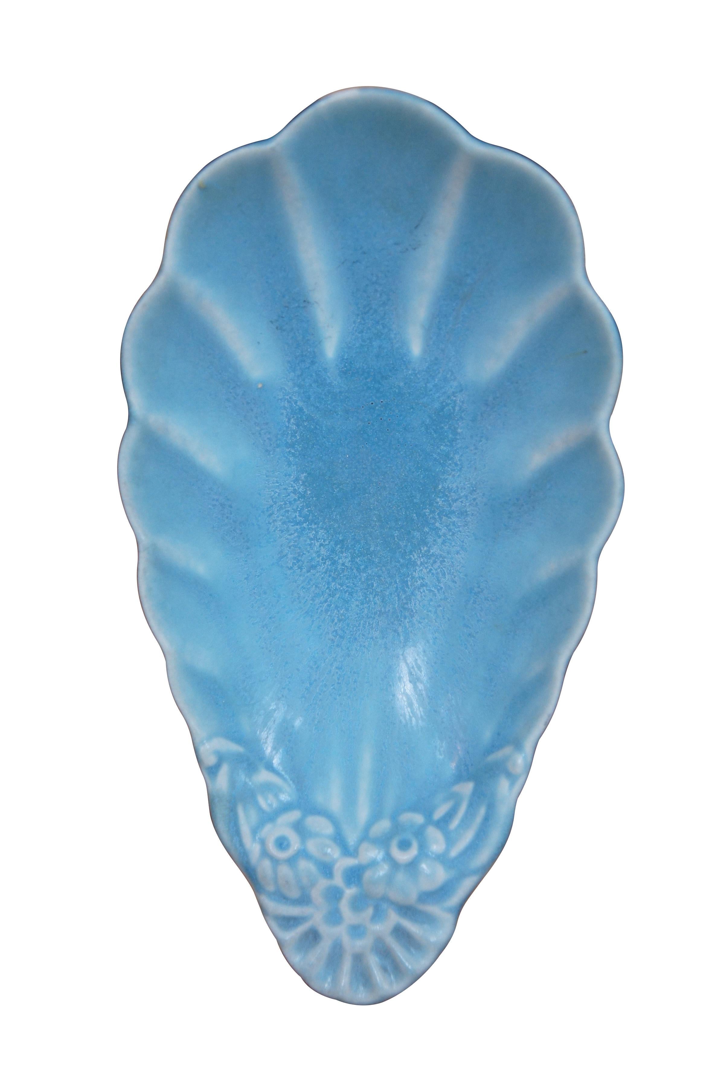 Compote de changement de plat Rookwood 1944 XLIV 6390 à motifs floraux coquillages 8 po. en vente 4