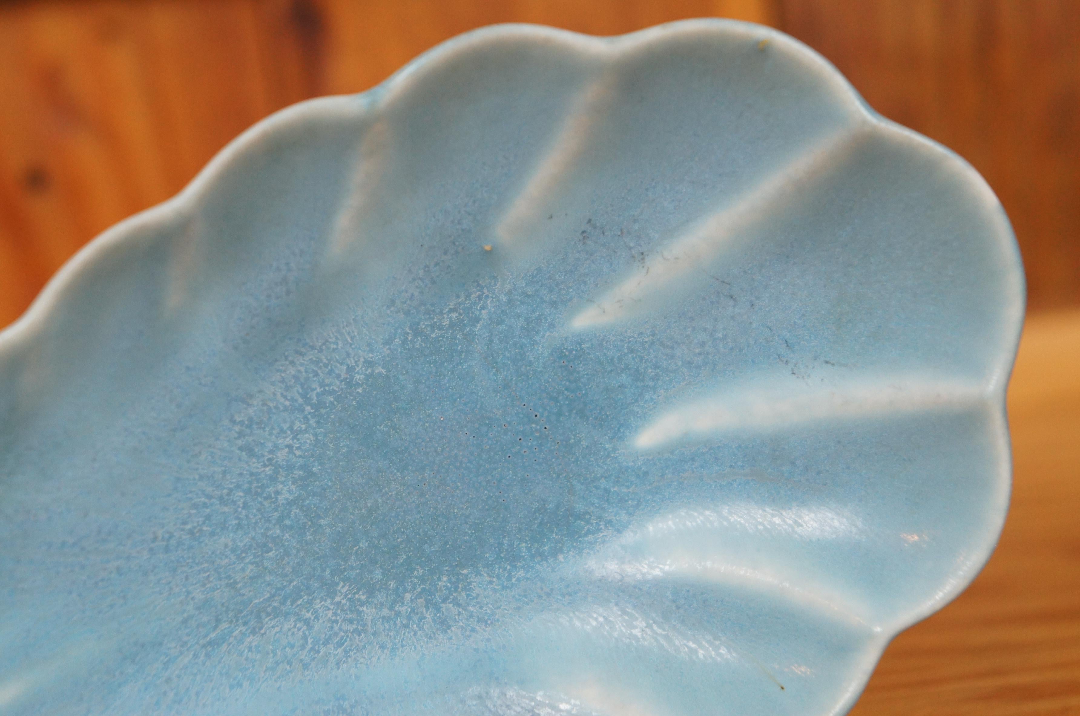 Compote de changement de plat Rookwood 1944 XLIV 6390 à motifs floraux coquillages 8 po. en vente 2