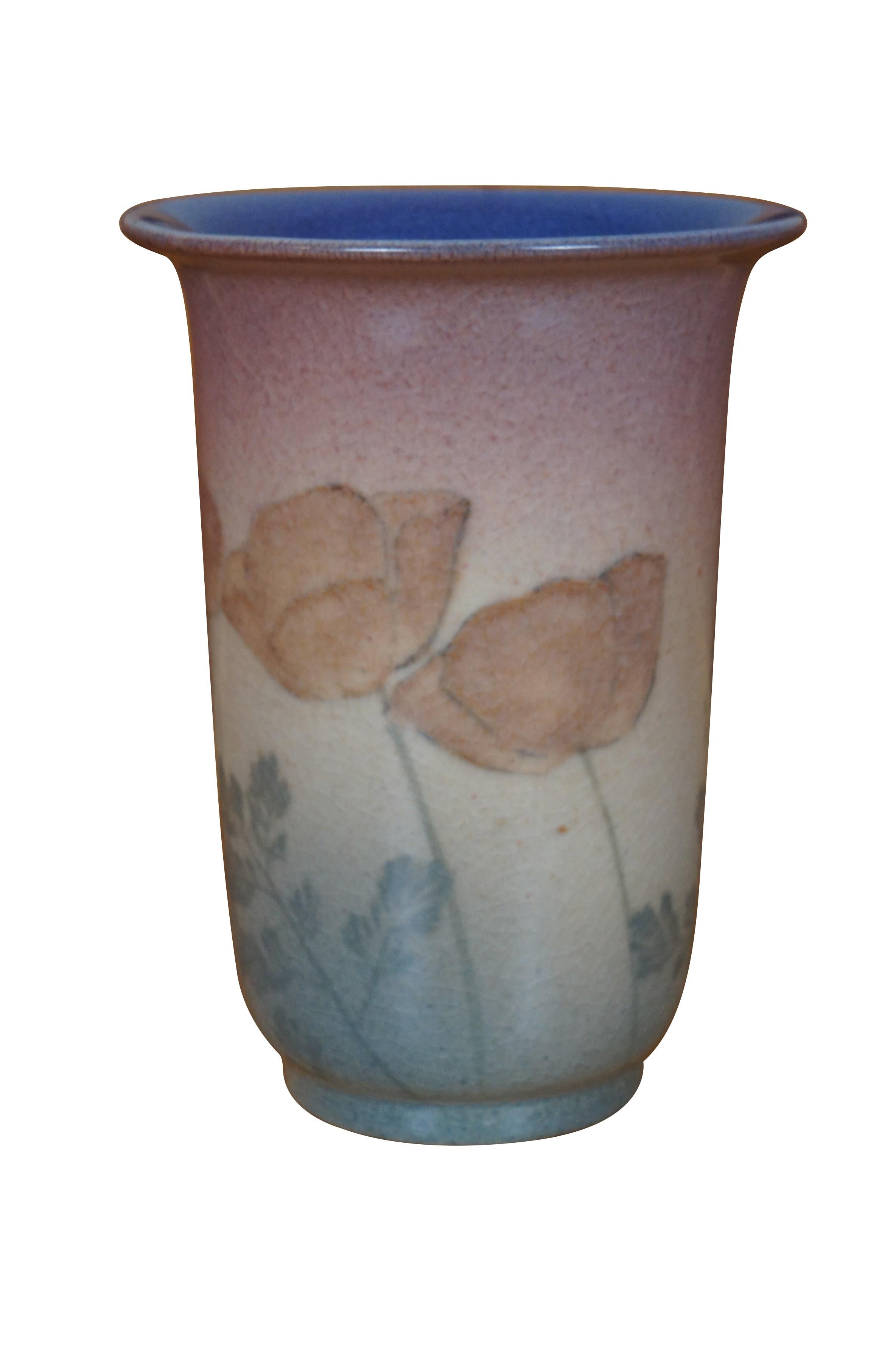 Mid-Century Modern Rookwood 1944 XLIV Kataro Shirayamadani Vellum Poppy Bud Vase 7