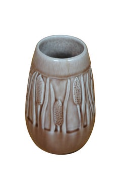 Rookwood 1949 XLIX 2592 Cattail Flower Brown Glaze Bud Vase 5"