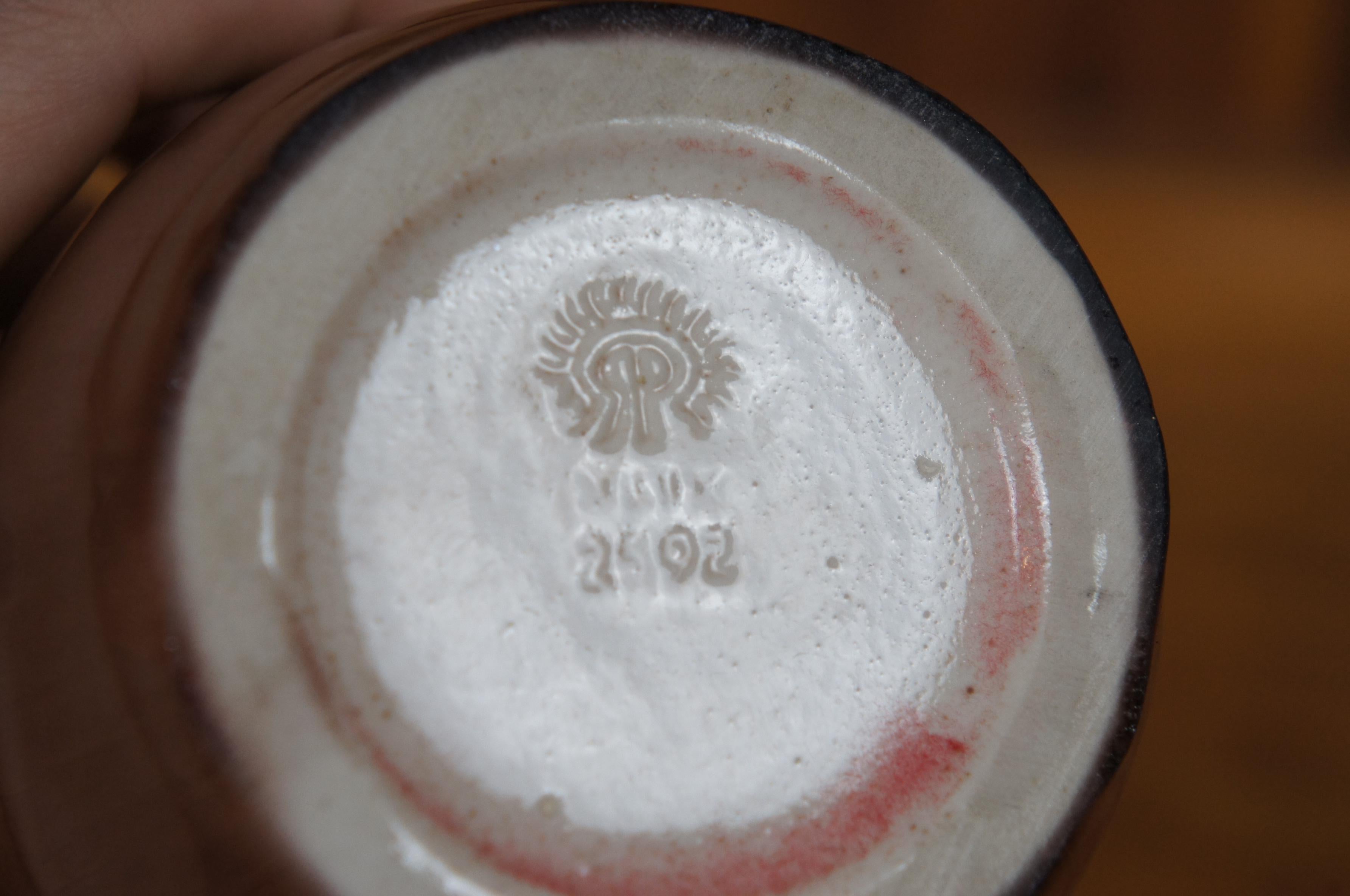 Terracotta Rookwood 1949 XLIX 2592 Cattail Flower Vaso a bocciolo con smaltatura marrone 5