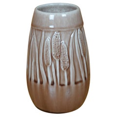 Rookwood 1949 XLIX 2592 Cattail Flower Brown Glaze Bud Vase 5"