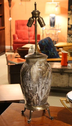 Rookwood 1951 Bengal Brown Glazed Lamp