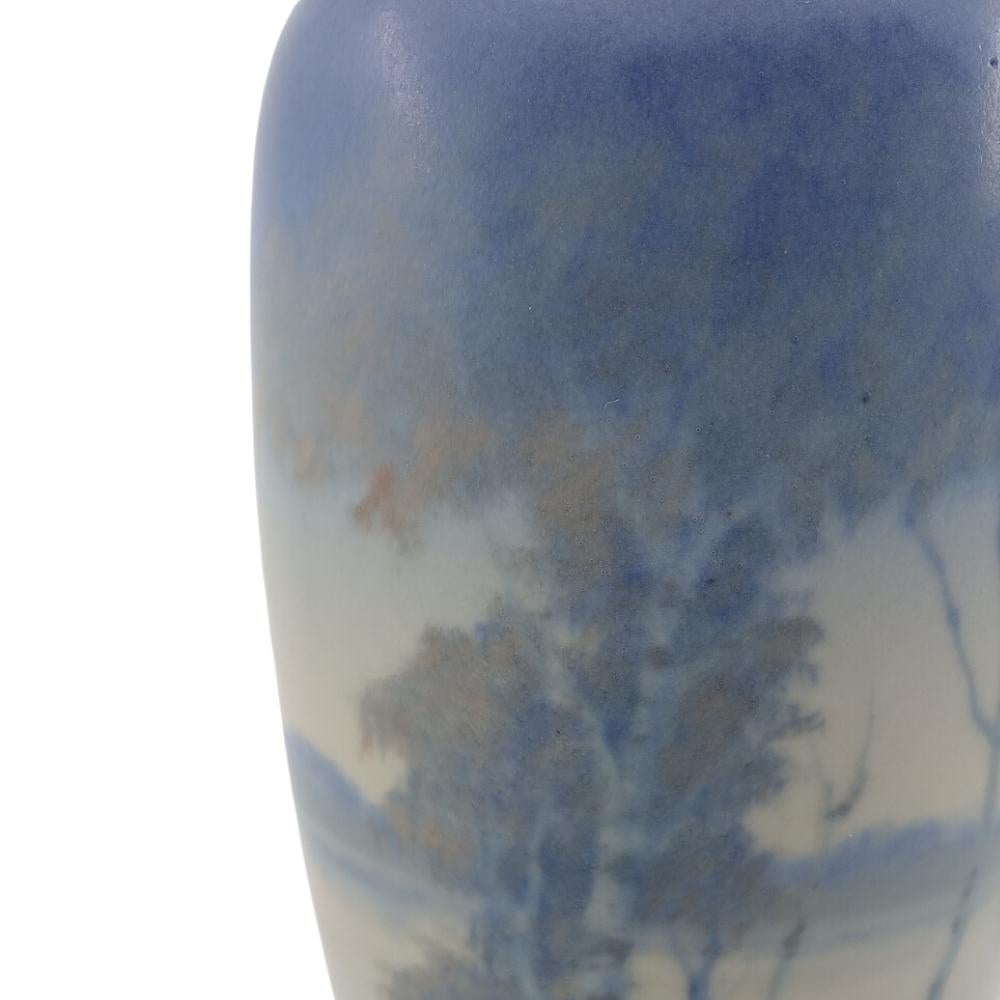 Rookwood American Art Pottery Vase Hand Painted Landscape - Ed Hurley MINT In Excellent Condition For Sale In Cathedral City, CA