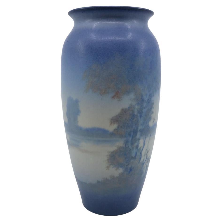 Rookwood American Art Pottery Vase Hand Painted Landscape - Ed Hurley MINT For Sale