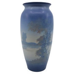 Rookwood American Art Pottery Vase Hand Painted Landscape - Ed Hurley MINT