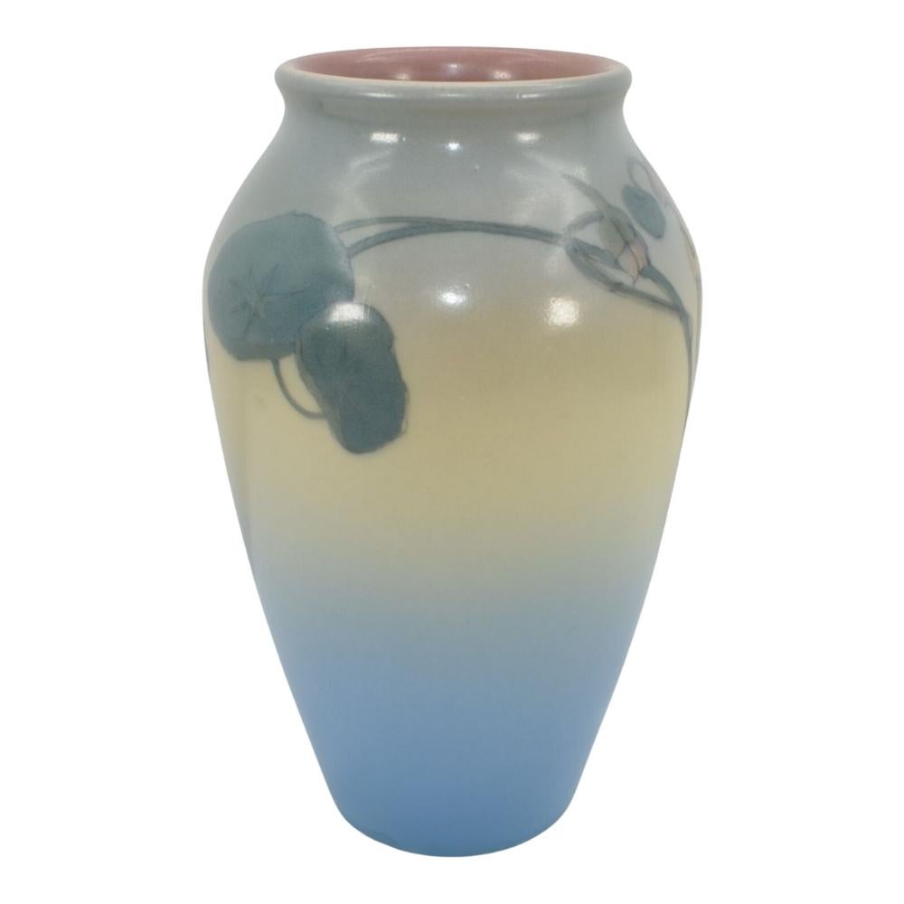 Rookwood Vase aus amerikanischer Kunstkeramik, handbemalt, Nasturtiums, Ed Diers MINT 1927 (Geformt) im Angebot