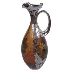 Rookwood Art Nouveau Silver Overlay Ewer by Kataro Shirayamadami