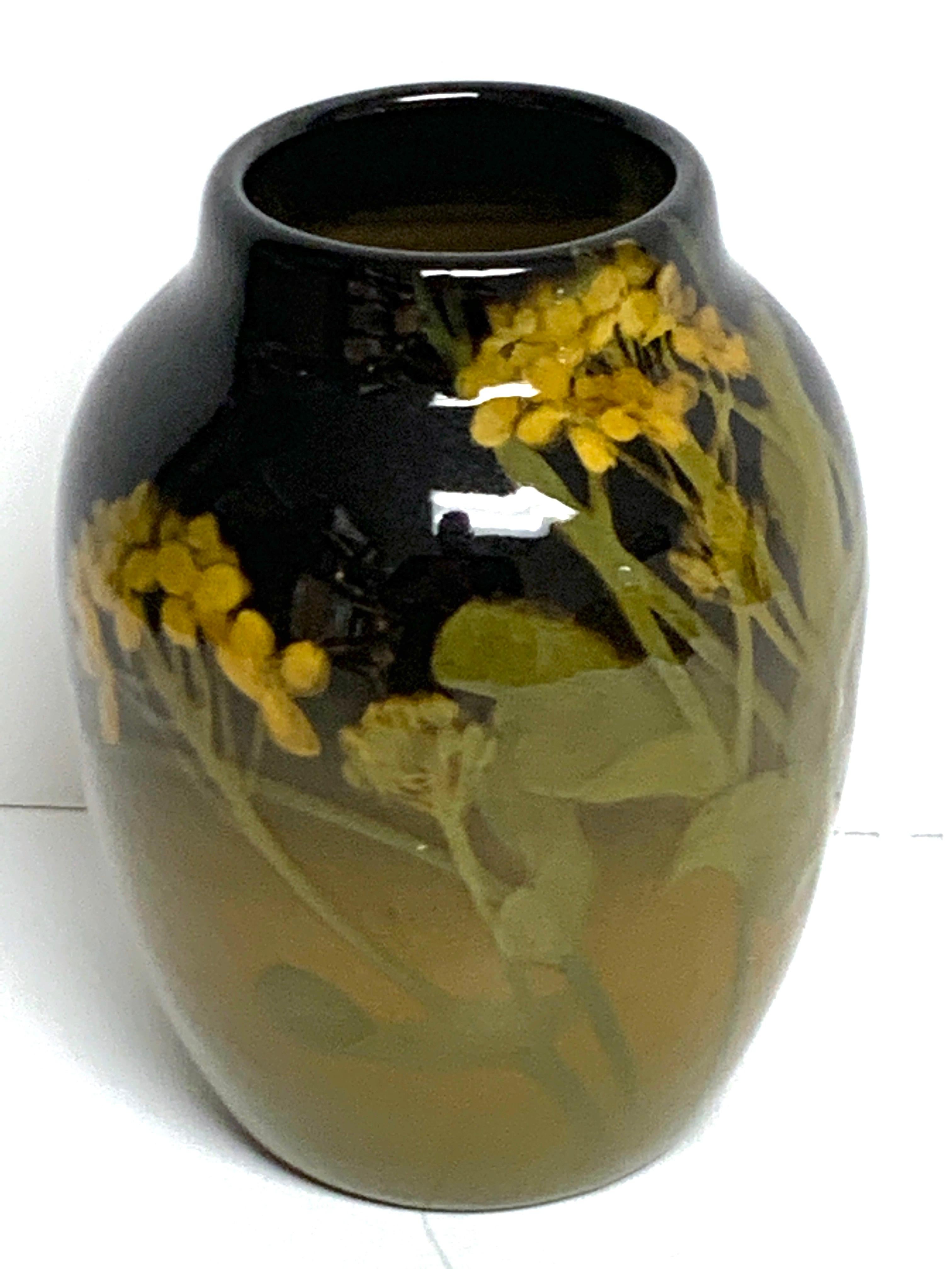 Rookwood iris glaze floral motif vase, by Grace Young, 1901
Subtle beauty, date marked with incised artist cypher of Grace Young.