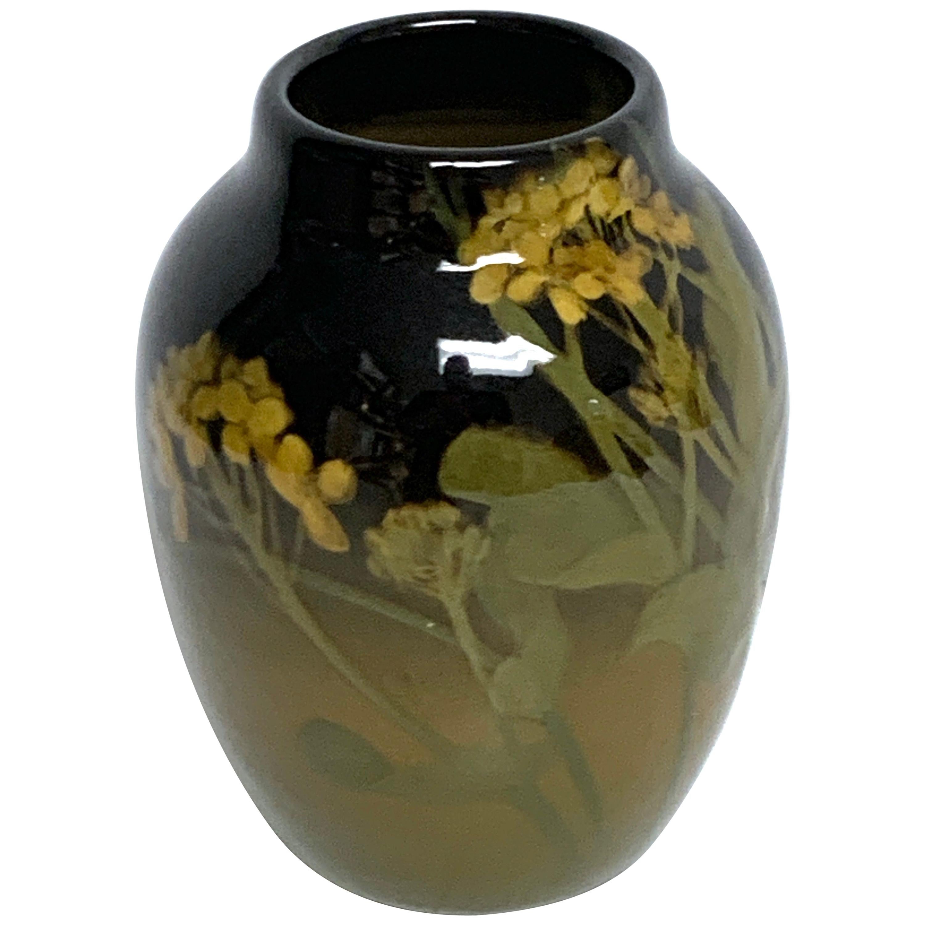 Rookwood Iris Glaze Floral Motif Vase, by Grace Young, 1901
