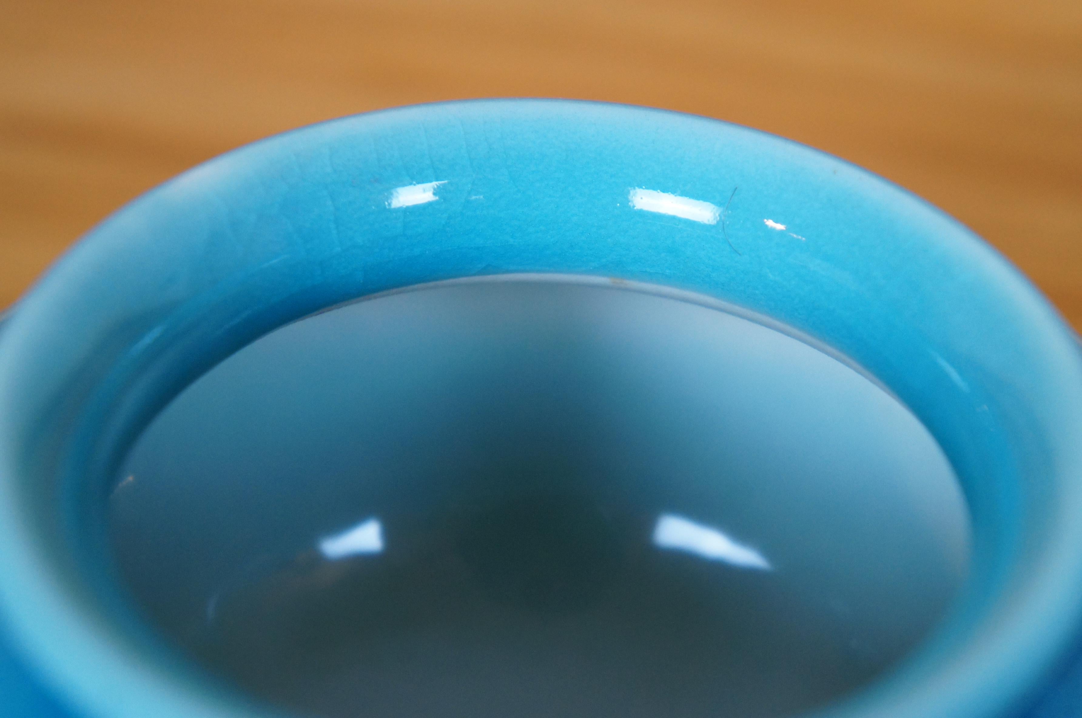 Rookwood Pottery 1953 LIIII 6660 Robins Eierblaue Türkis-Schale 5