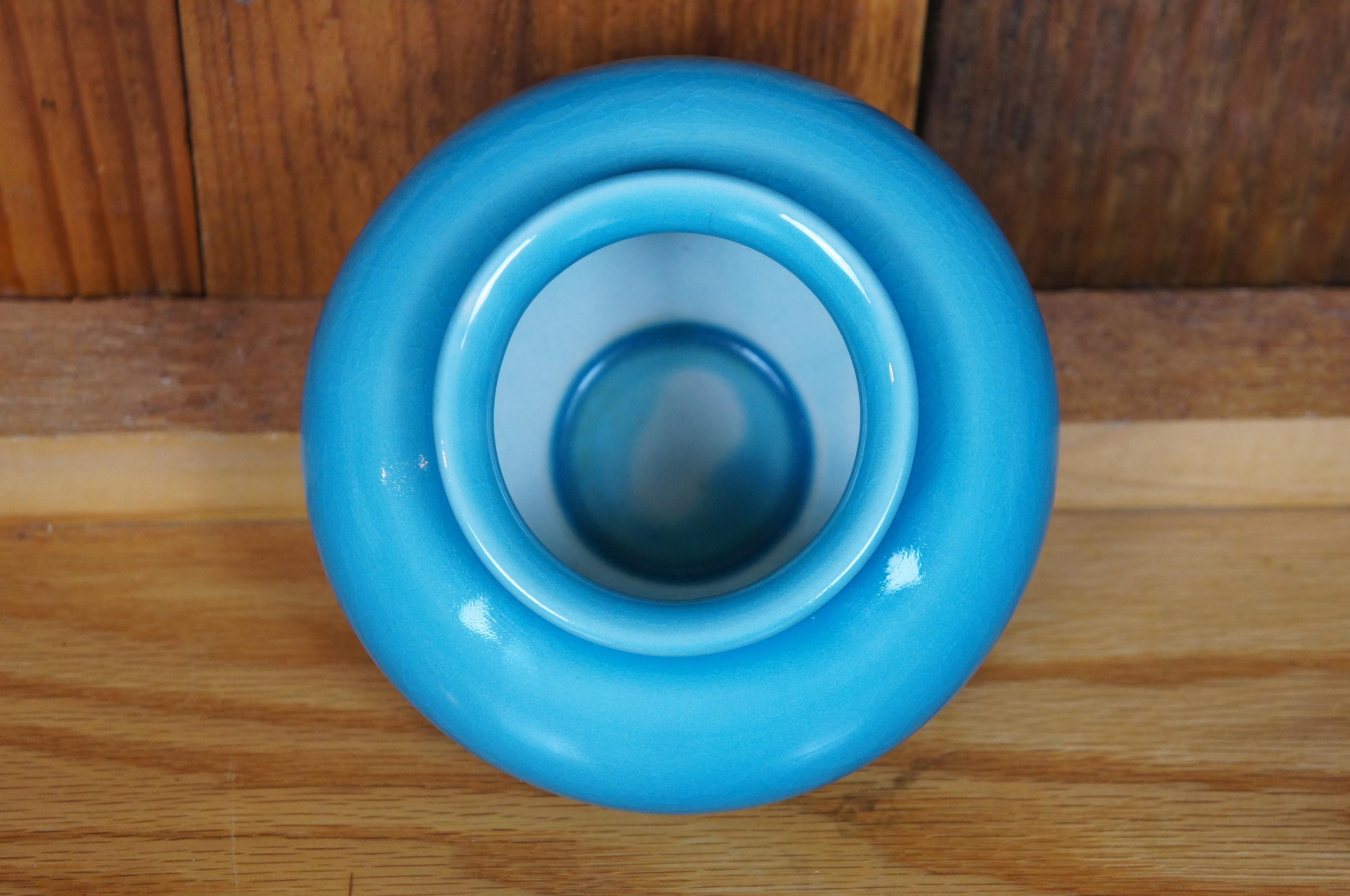 Rookwood Pottery 1953 LIIII 6660 Robins Eierblaue Türkis-Schale 5