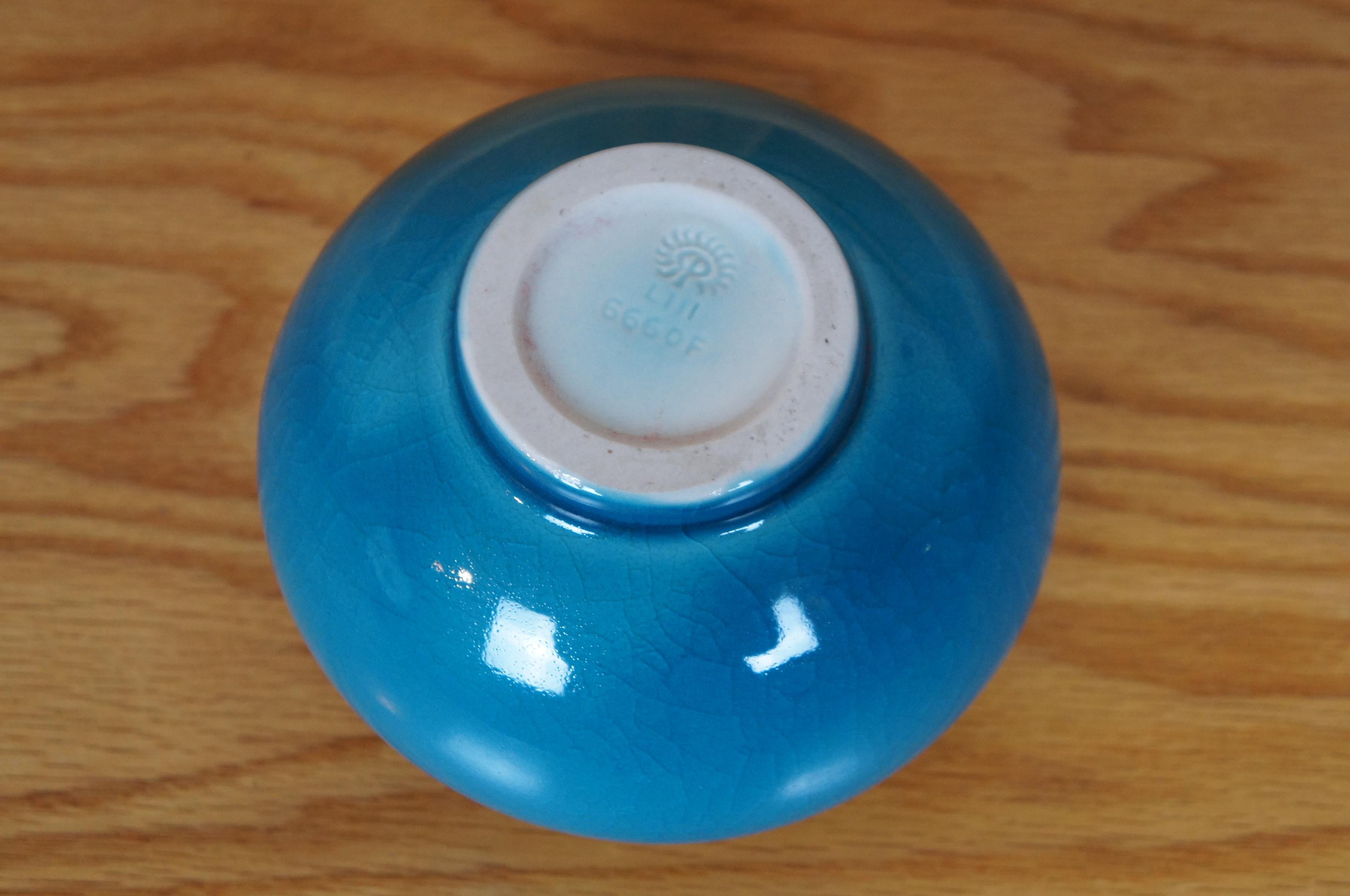 Rookwood Pottery 1953 LIIII 6660 Robins Eierblaue Türkis-Schale 5