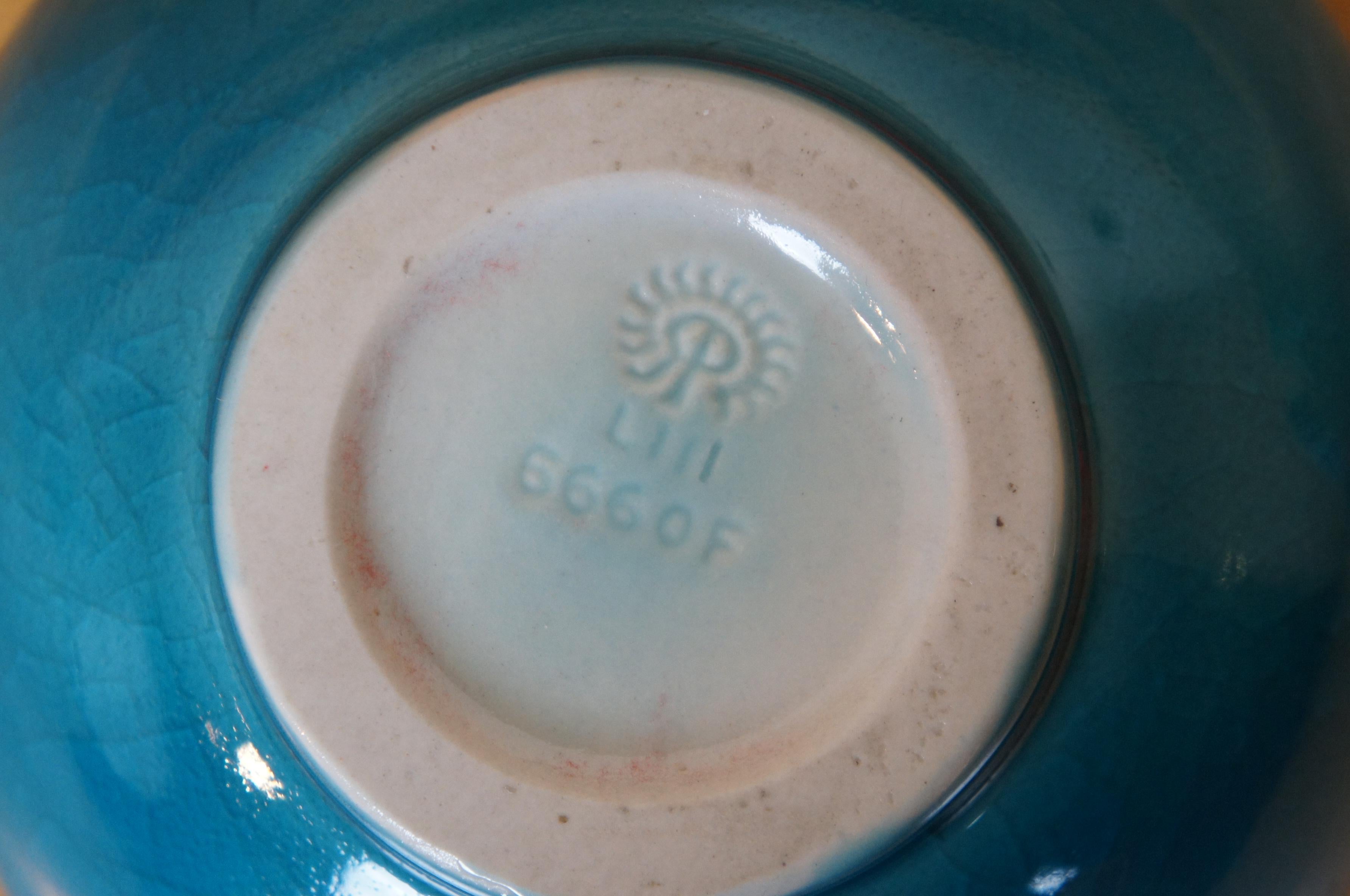 Rookwood Pottery 1953 LIIII 6660 Robins Eierblaue Türkis-Schale 5