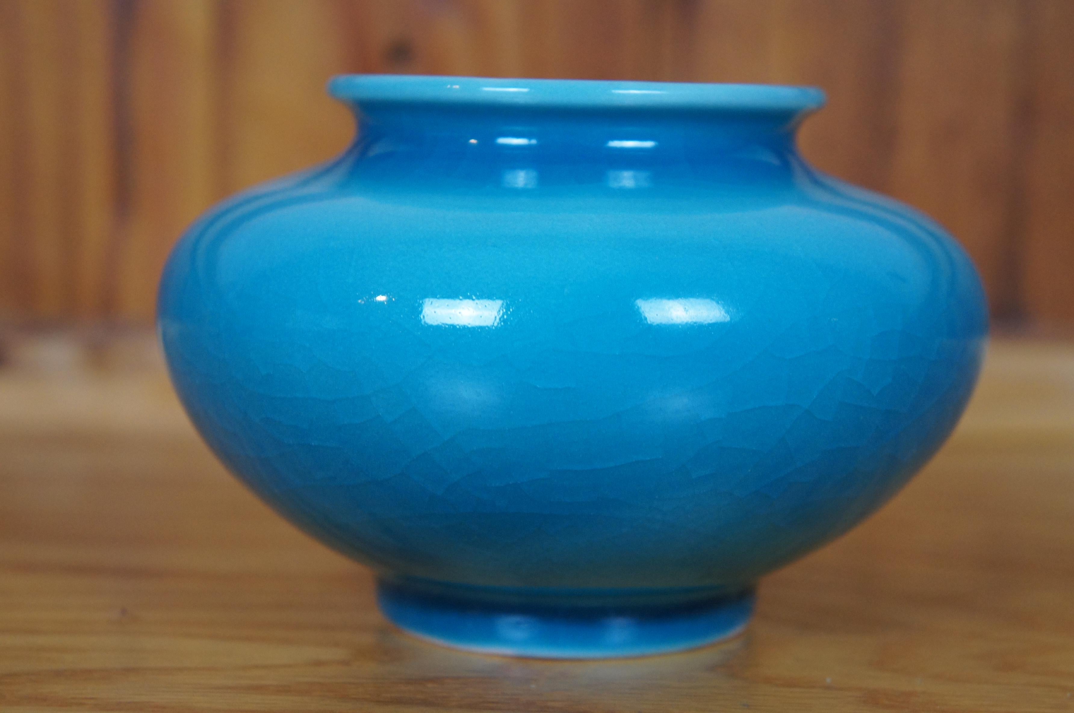 Rookwood Pottery 1953 LIIII 6660 Robins Eierblaue Türkis-Schale 5