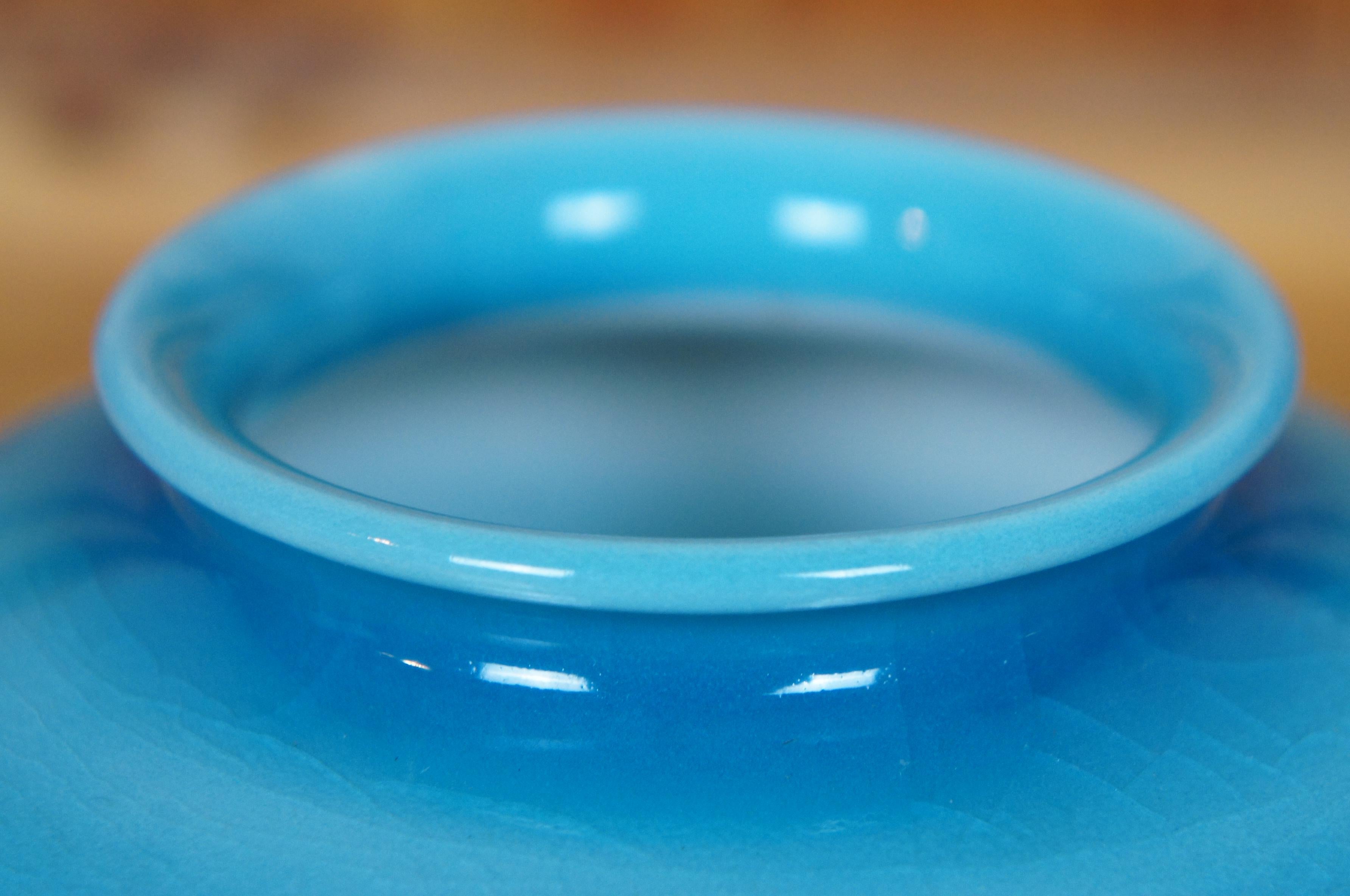 Rookwood Pottery 1953 LIIII 6660 Robins Eierblaue Türkis-Schale 5