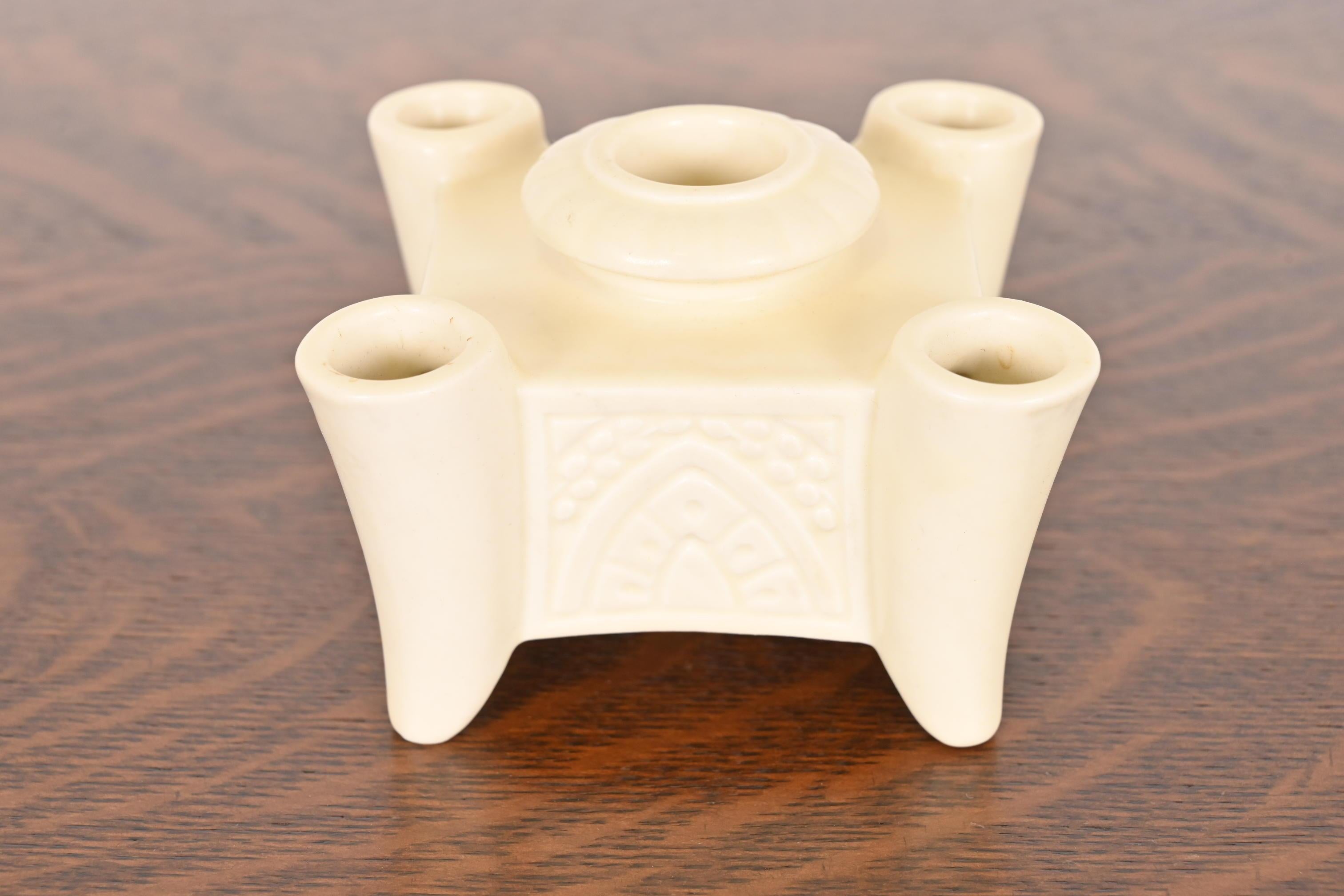 Portacandele in ceramica smaltata Rookwood Pottery Arts & Crafts, coppia in vendita 6