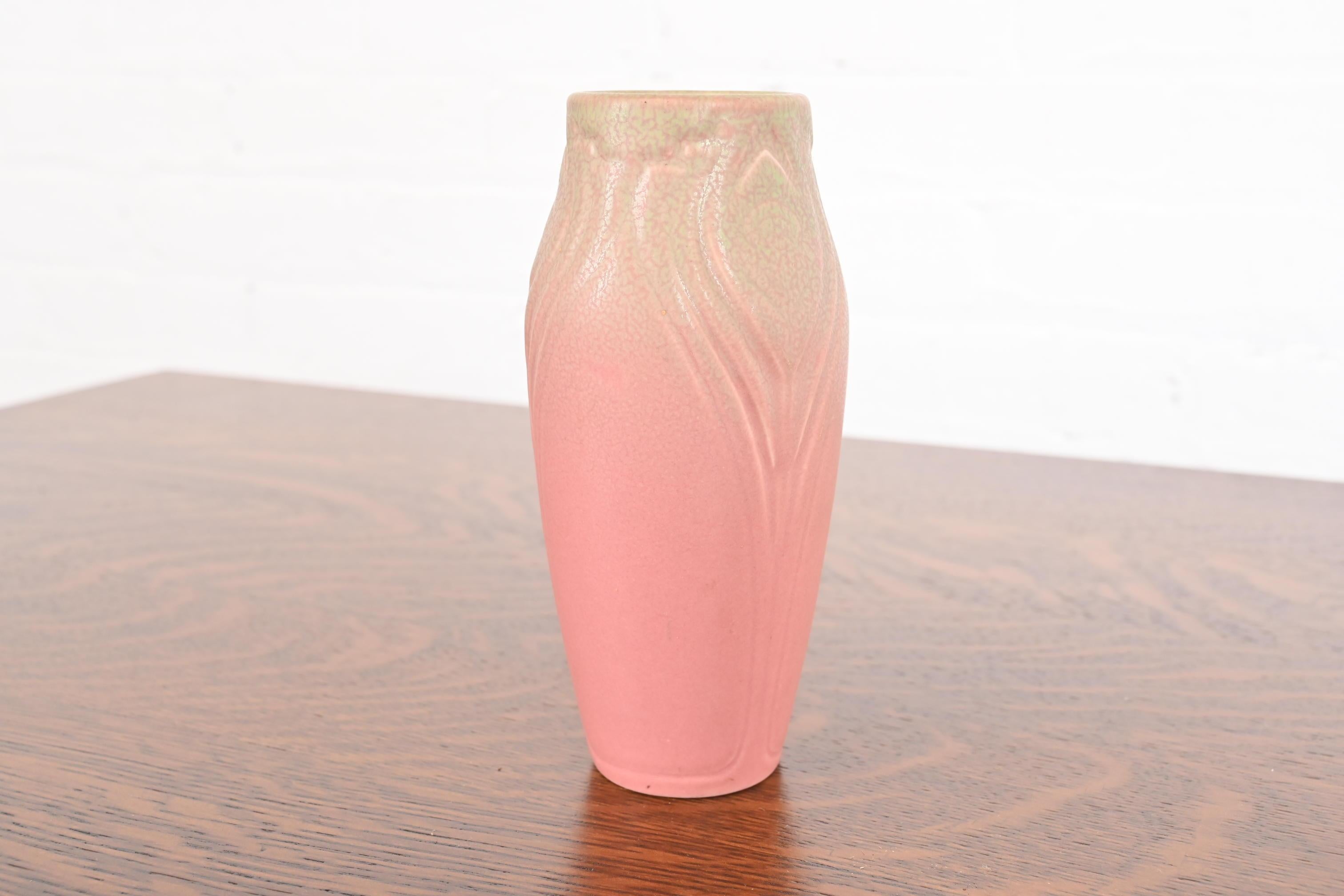 American Rookwood Pottery Arts & Crafts Glazed Ceramic Floral Decorated Vase, 1921