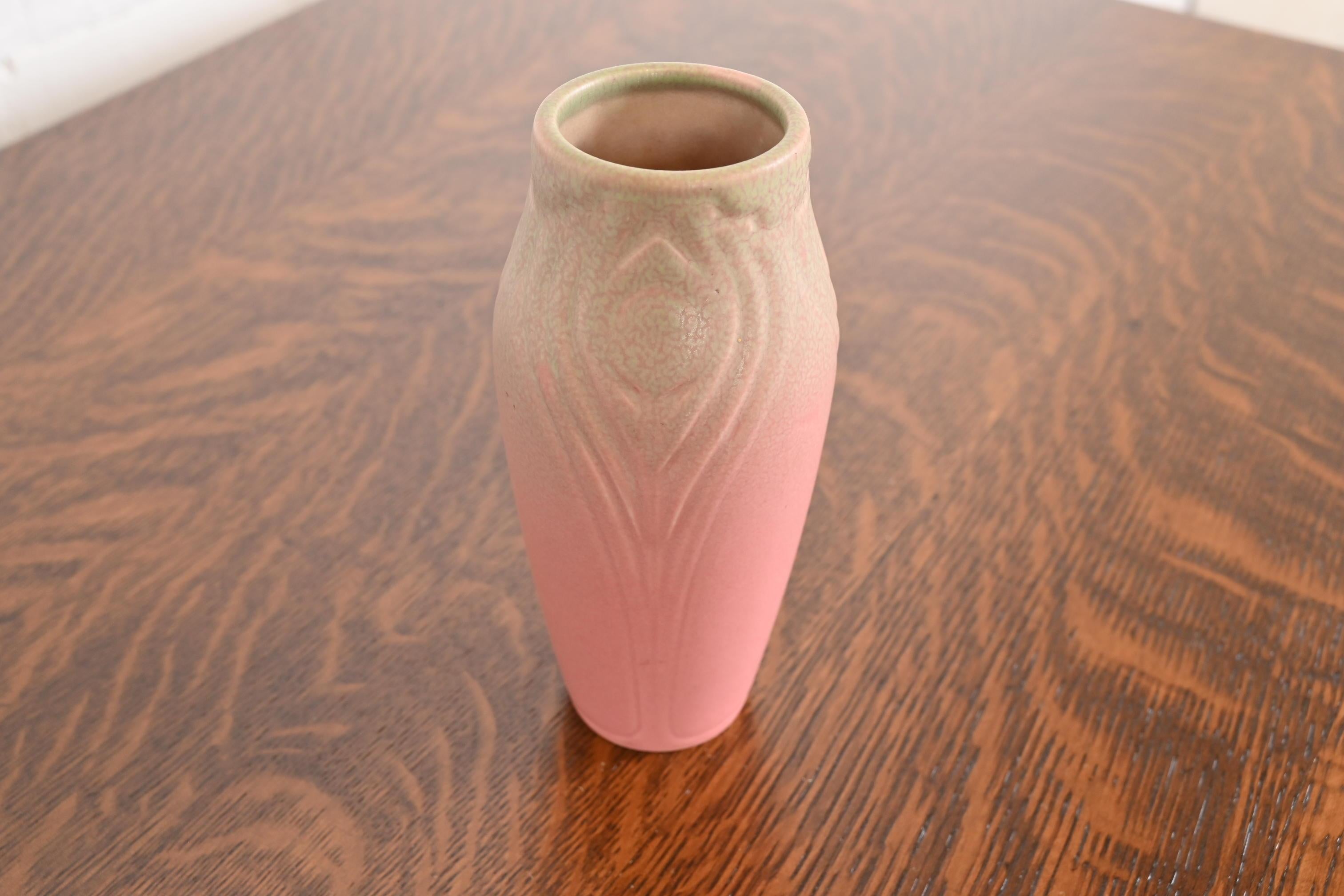 Early 20th Century Rookwood Pottery Arts & Crafts Glazed Ceramic Floral Decorated Vase, 1921