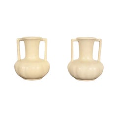 Rookwood Pottery Arts & Crafts Glazed Ceramic Handled Vases, 1930s