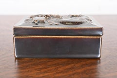 Rookwood Pottery Arts & Crafts Glazed Ceramic Lidded Box With Dragon Motif
