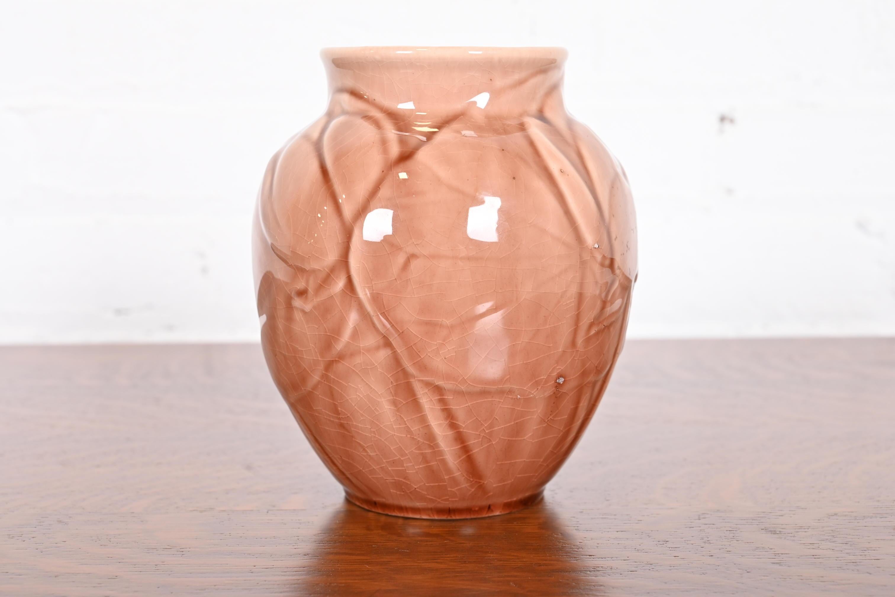 Rookwood Pottery Arts & Crafts Glazed Ceramic Lily Decorated Vase, 1950 4