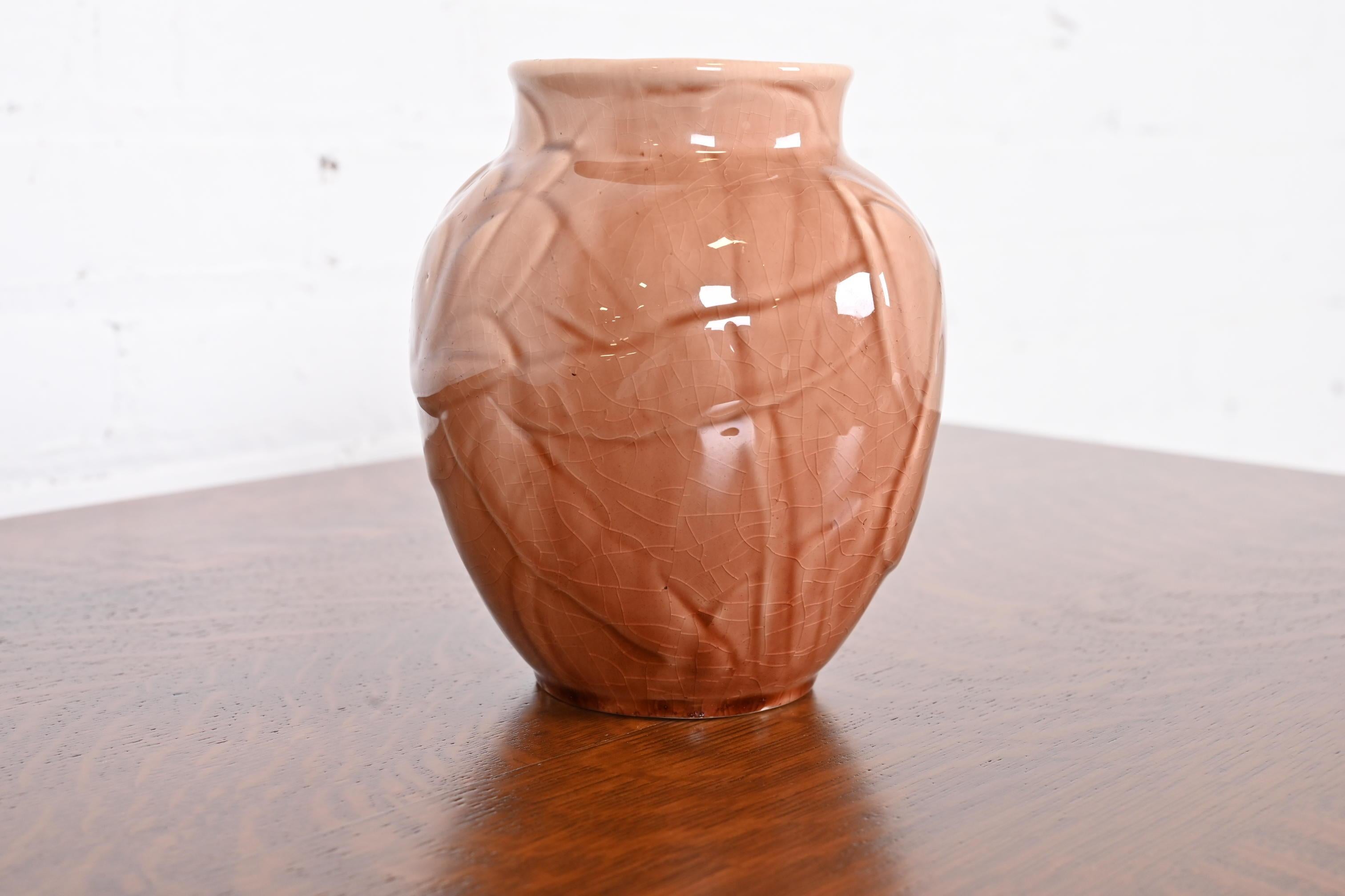 Rookwood Pottery Arts & Crafts Glazed Ceramic Lily Decorated Vase, 1950 2