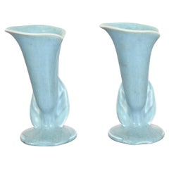 Vintage Rookwood Pottery Arts & Crafts Glazed Ceramic Vases, 1949