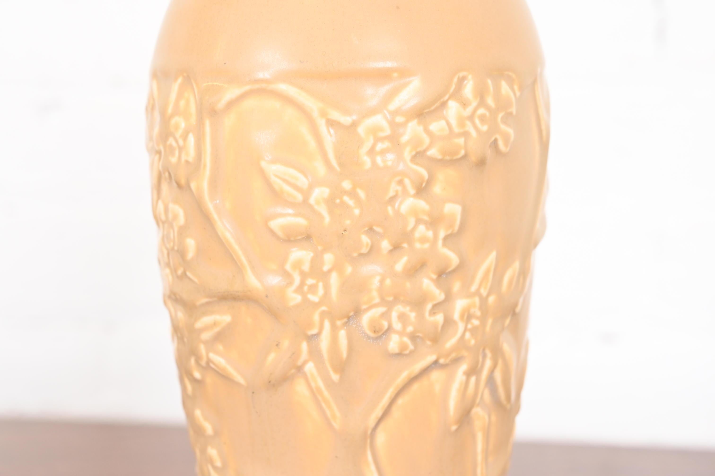 Rookwood Pottery Arts & Crafts Large Glazed Ceramic Dogwood Decorated Vase, 1922 For Sale 3