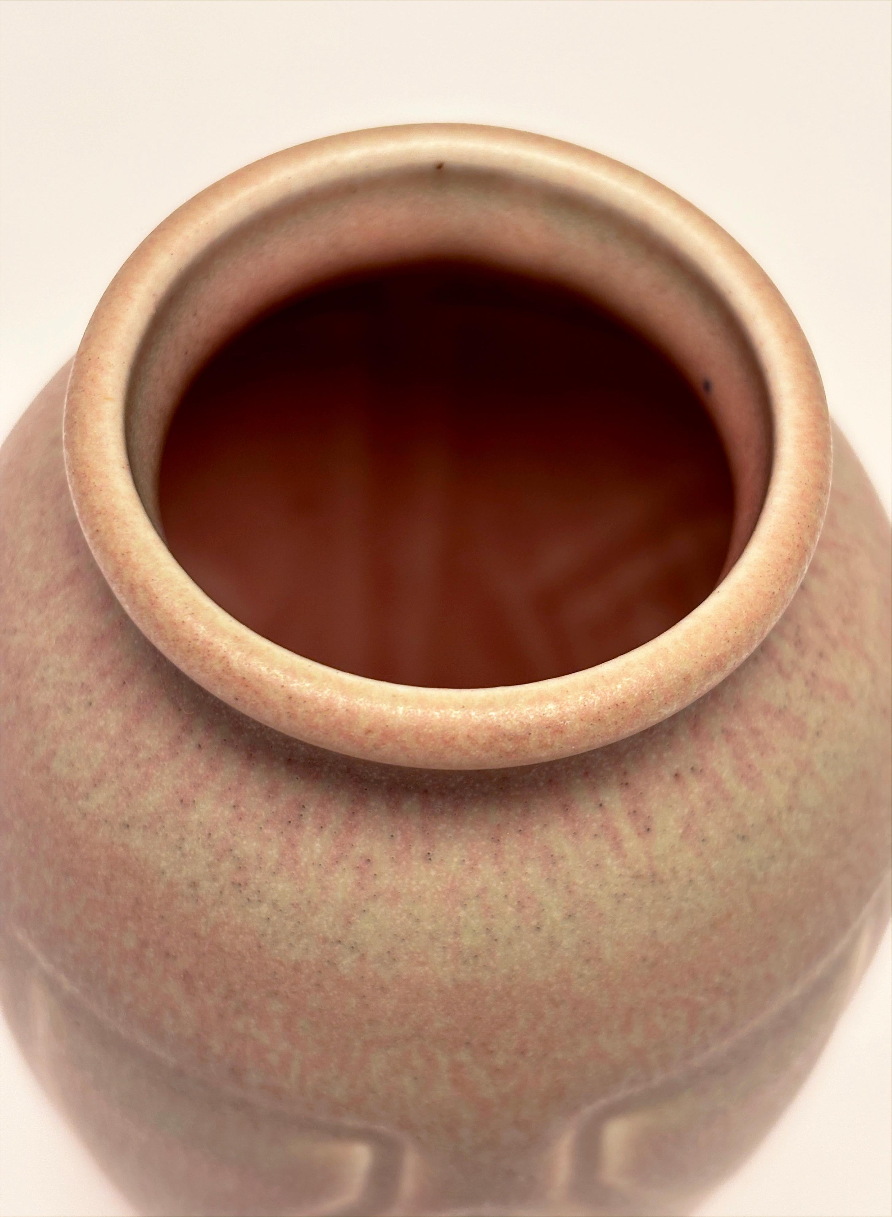 Rookwood Pottery Arts & Crafts Vase with Geometric Diamond Pattern Matte Glaze In Good Condition For Sale In Louisville, KY