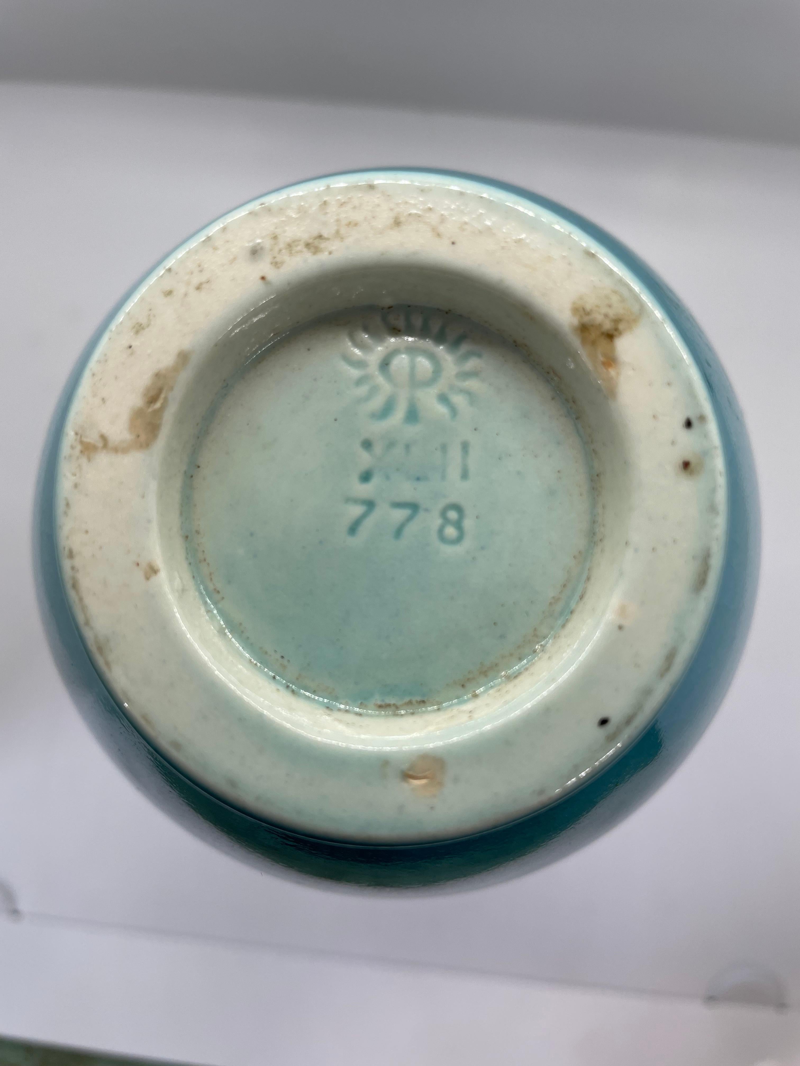 Rookwood Pottery Bud Vase 1942 in Sky Blue In Good Condition In Kennett Square, PA