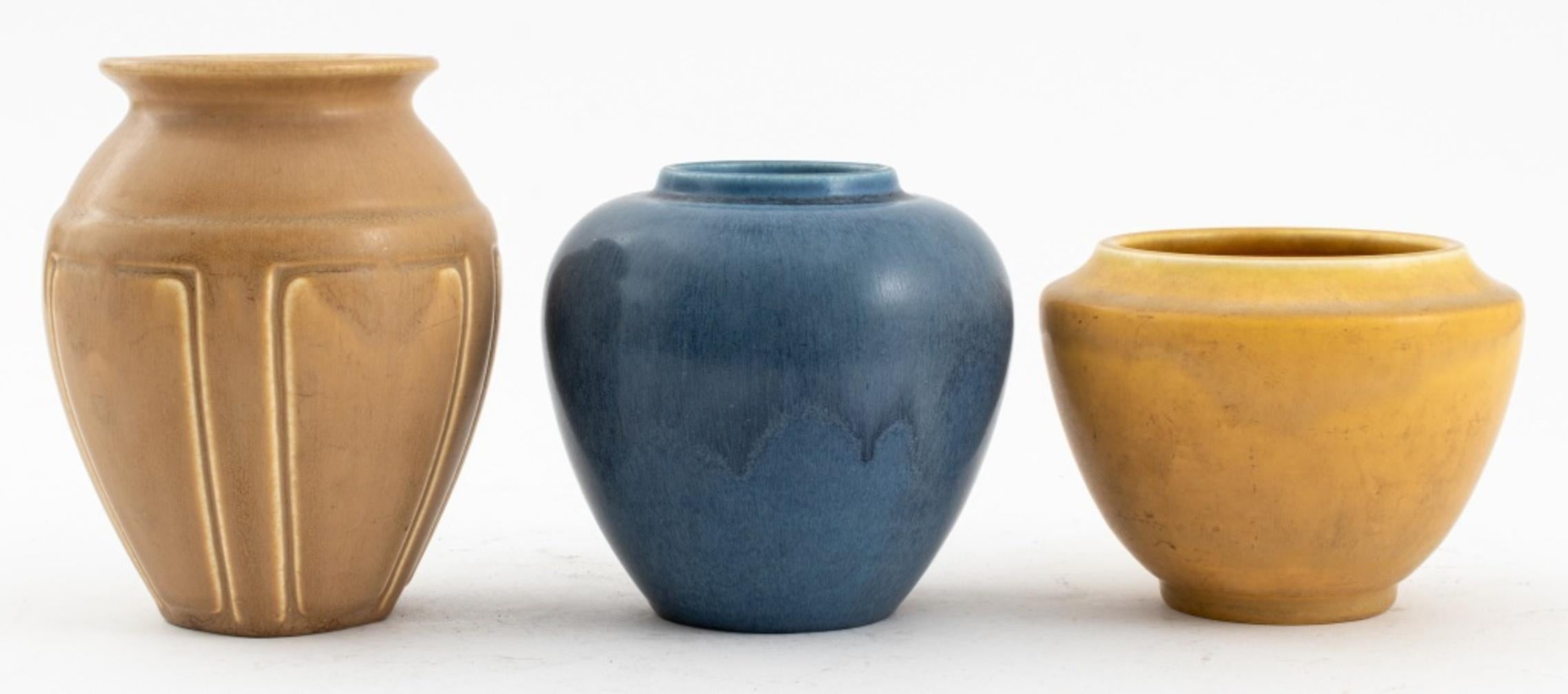 Rookwood Pottery Matte Glazed Vessels, Set of Three 3
