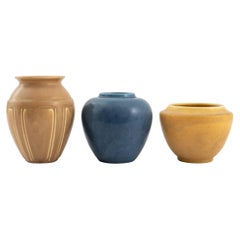 Rookwood Pottery Matte Glazed Vessels, Set of Three