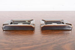 Rookwood Pottery Mid-Century Glazed Ceramic Ashtrays, Pair