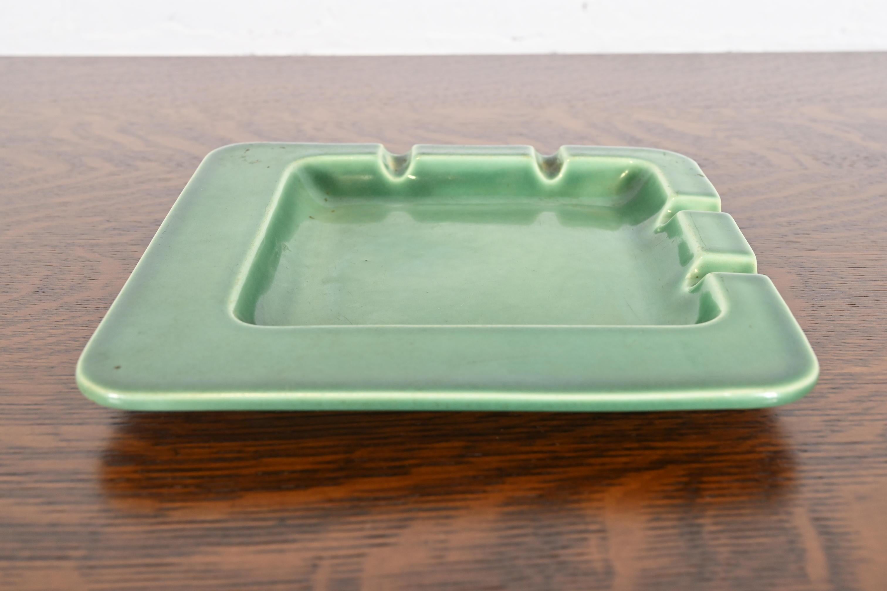 Rookwood Pottery Mid-Century Large Glazed Ceramic Ash Tray, 1955 For Sale 4