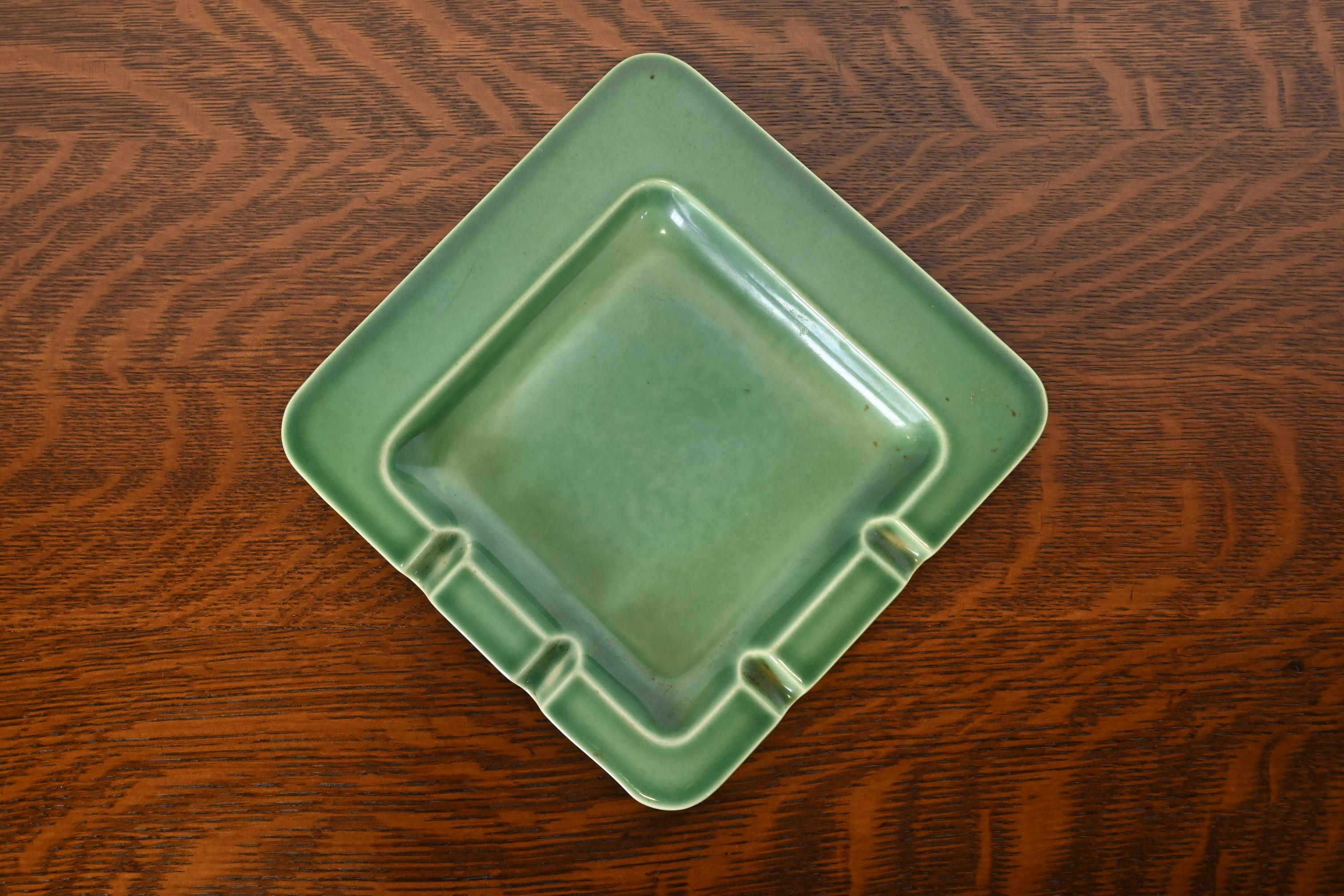 Mid-20th Century Rookwood Pottery Mid-Century Large Glazed Ceramic Ash Tray, 1955 For Sale