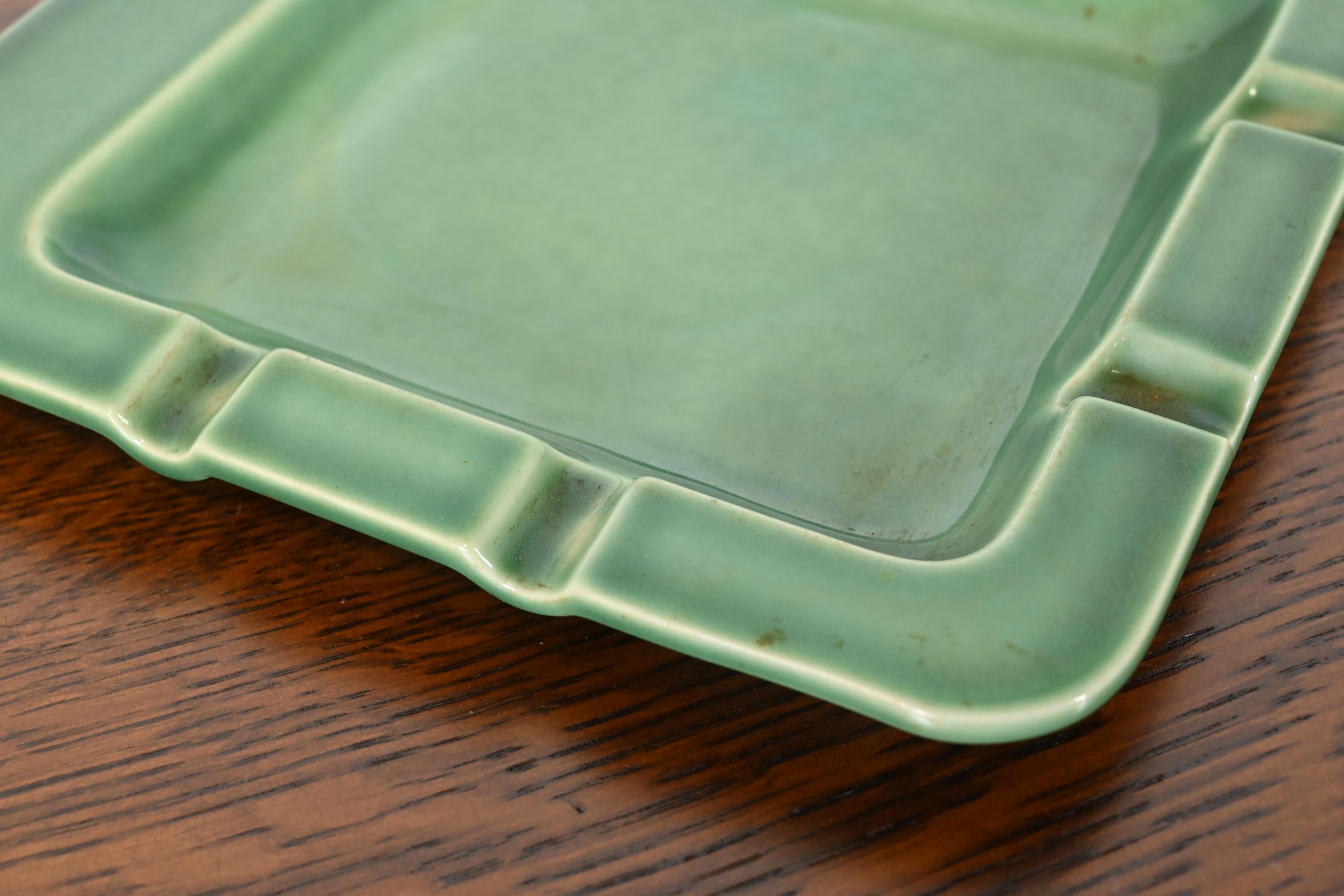 Rookwood Pottery Mid-Century Large Glazed Ceramic Ash Tray, 1955 For Sale 1