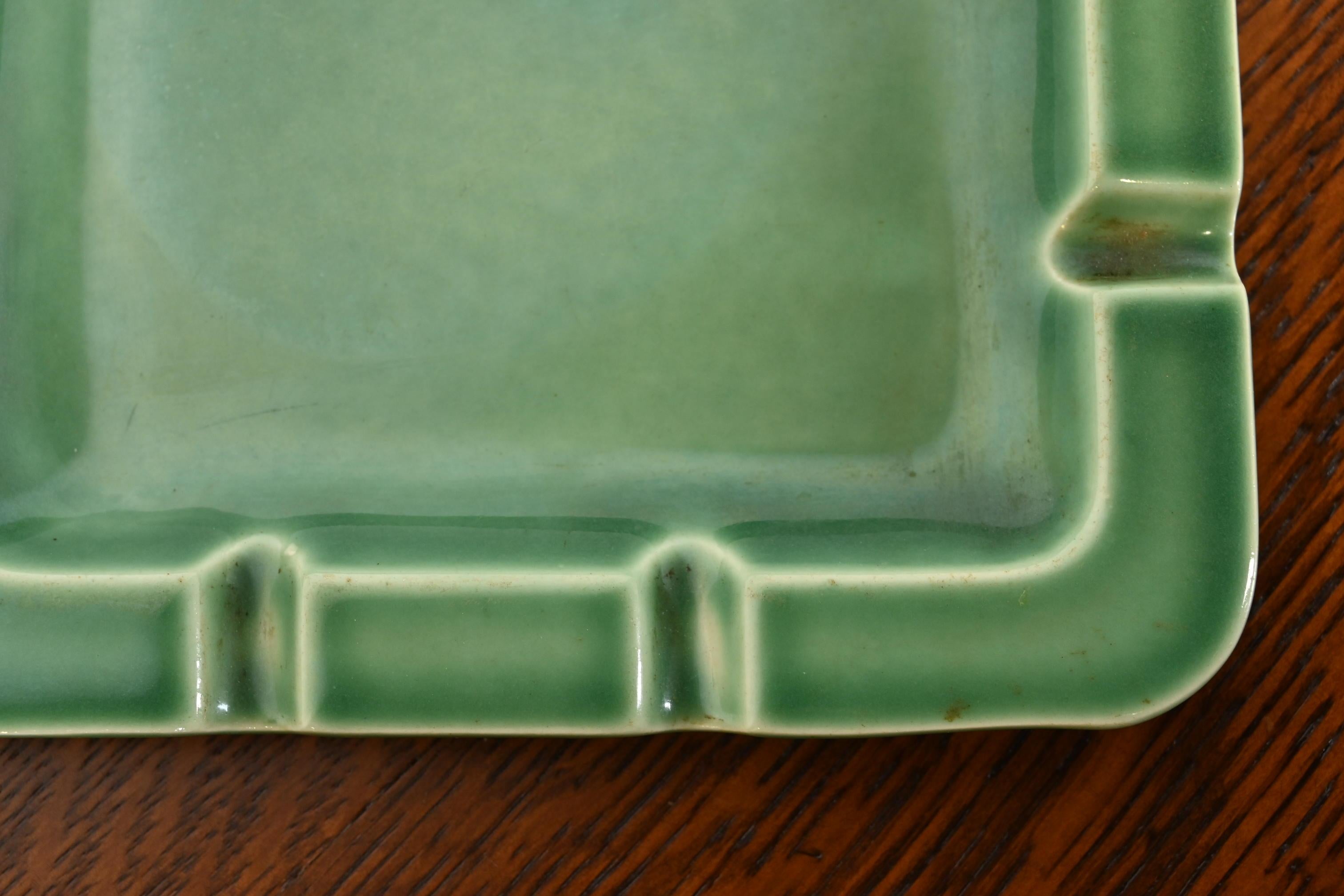 Rookwood Pottery Mid-Century Large Glazed Ceramic Ash Tray, 1955 For Sale 2