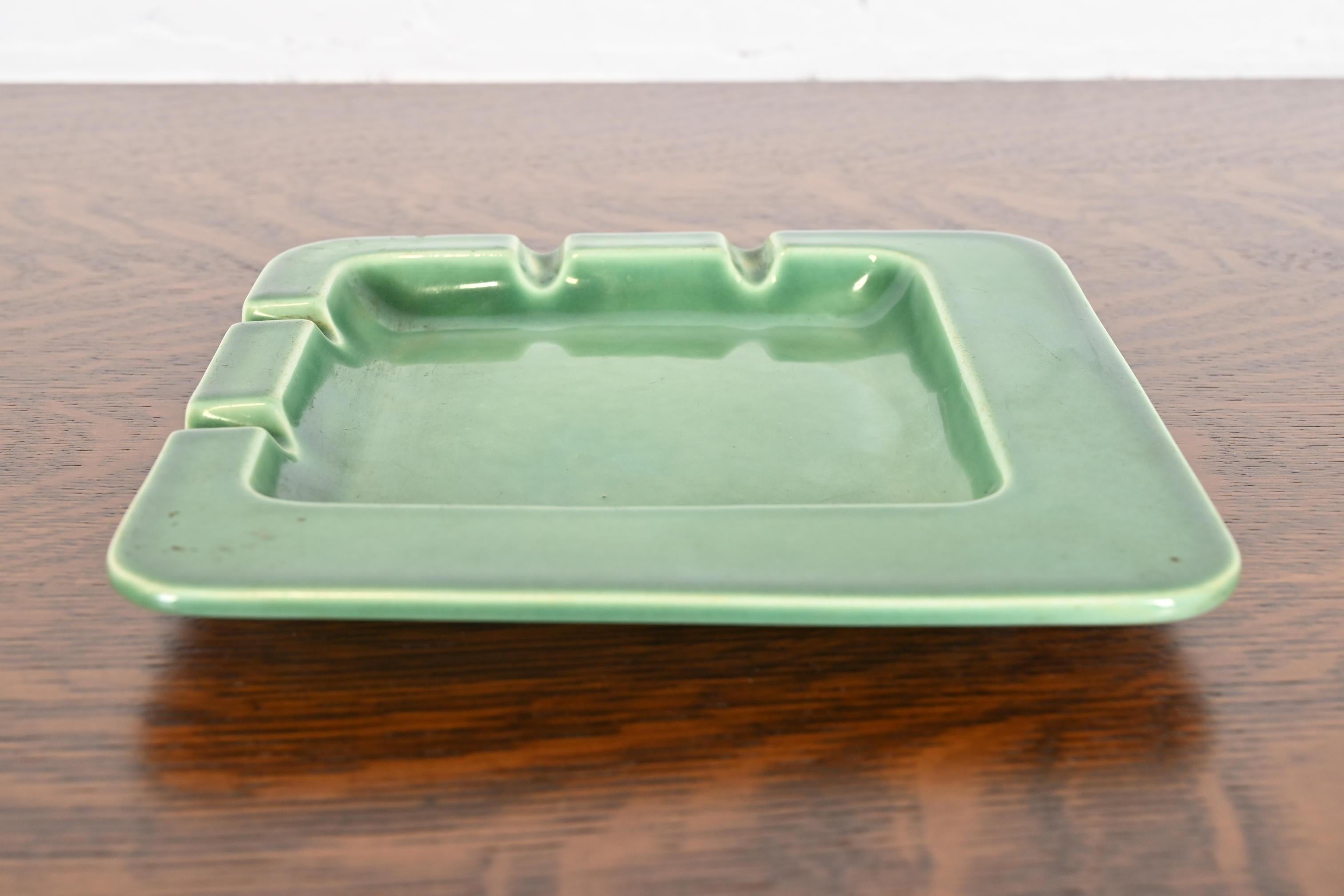 Rookwood Pottery Mid-Century Large Glazed Ceramic Ash Tray, 1955 For Sale 3