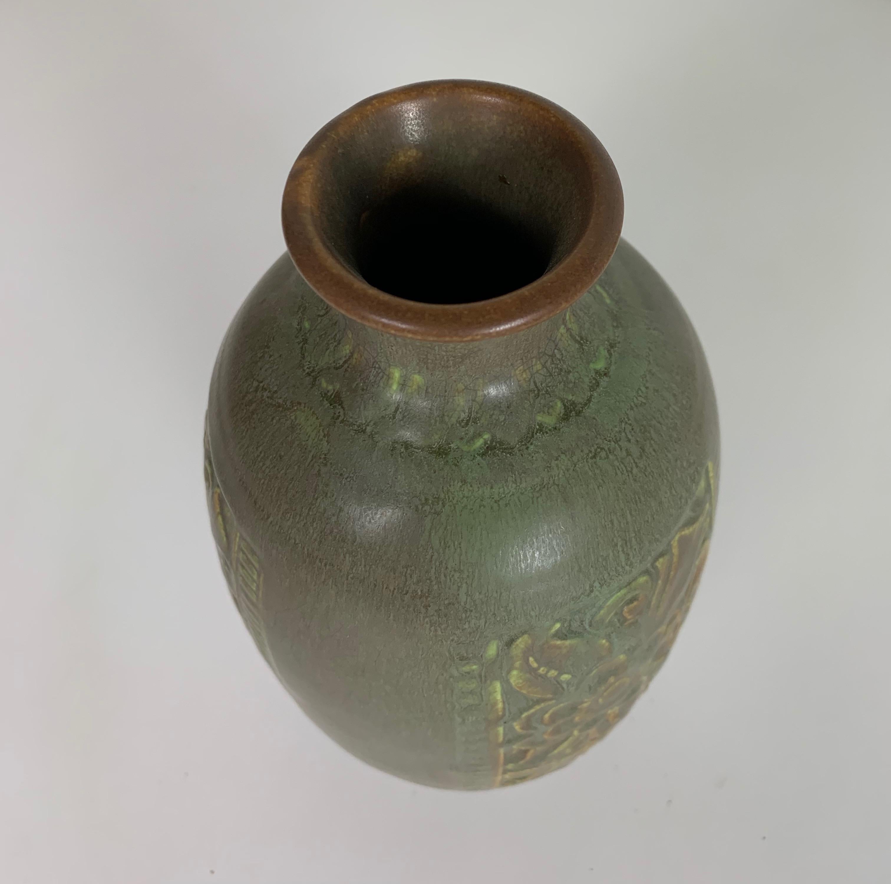 Arts and Crafts Rookwood Pottery Vase Matte Glaze by Clara Lindeman For Sale