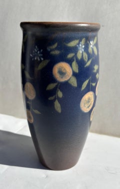 Rookwood Pottery vase , Vellum glaze, signed "HEW" Harriet E Wilcox