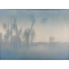 Rookwood Pottery Vellum Landscape Plaque by E.T. Hurley, 1913