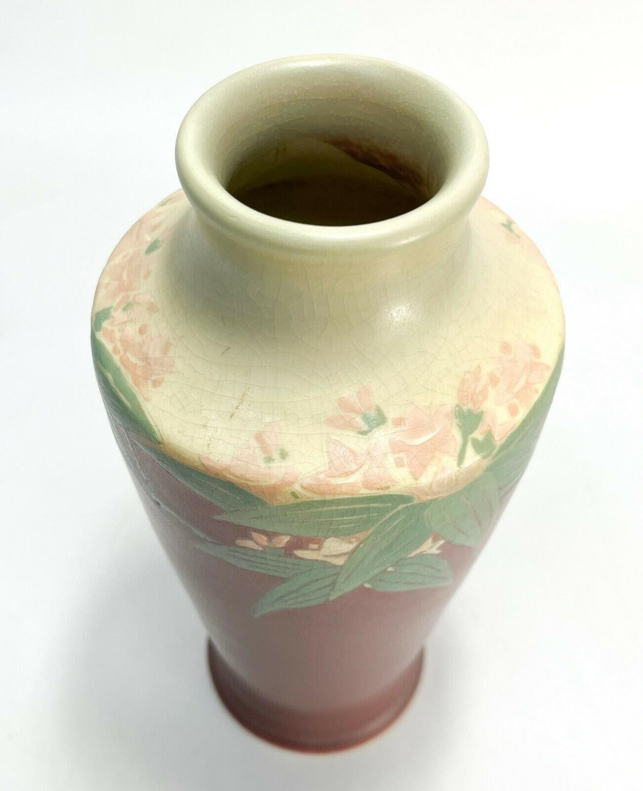 20th Century Rookwood Pottery Vellum Porcelain Vase #1920 by Lorinda Epply, 1912