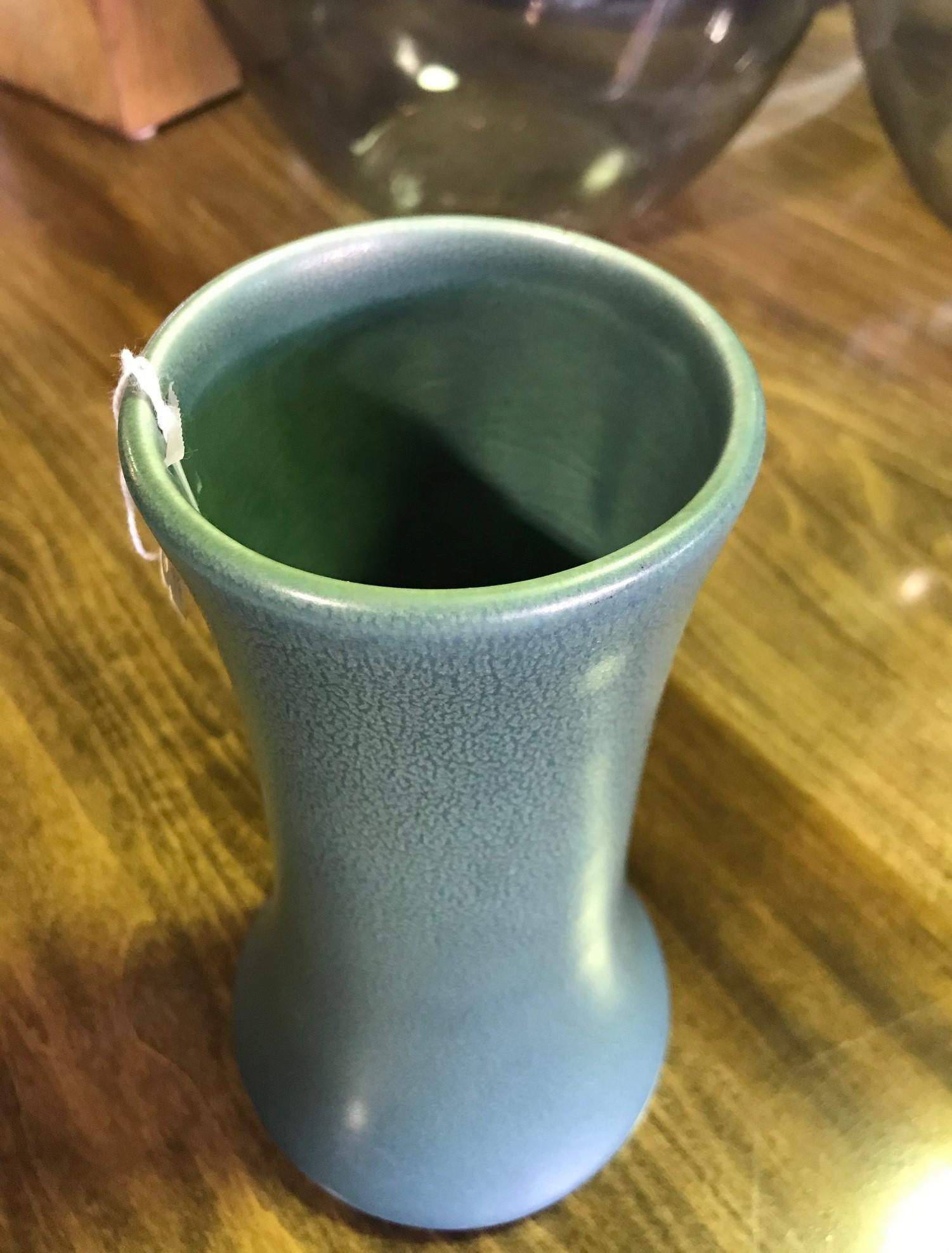 Rookwood Stamped Art Nouveau Ceramic Pottery Glazed Vase, 1925 In Good Condition In Studio City, CA
